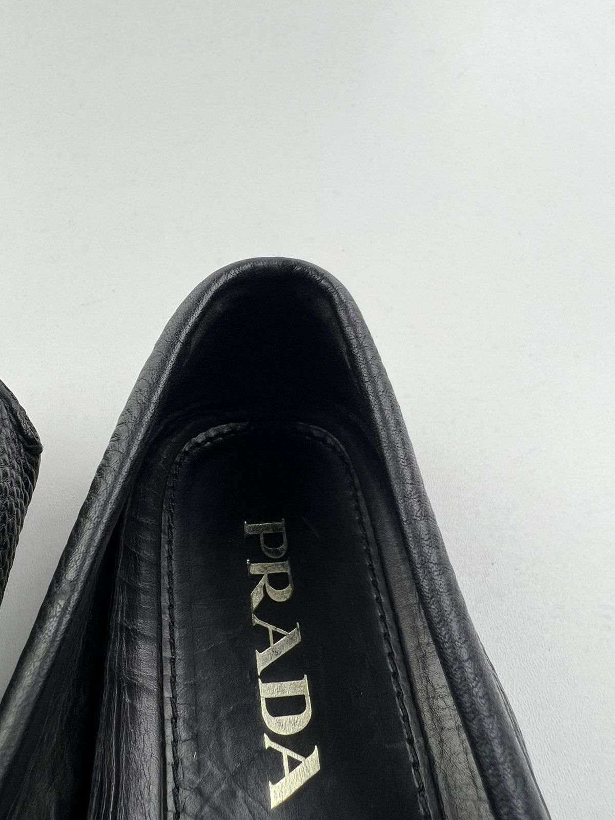 Prada PRADA Loafers Penny Leather Shoes SAFFIANO Black Men's Size US 8 / EU 41 - 17 Thumbnail