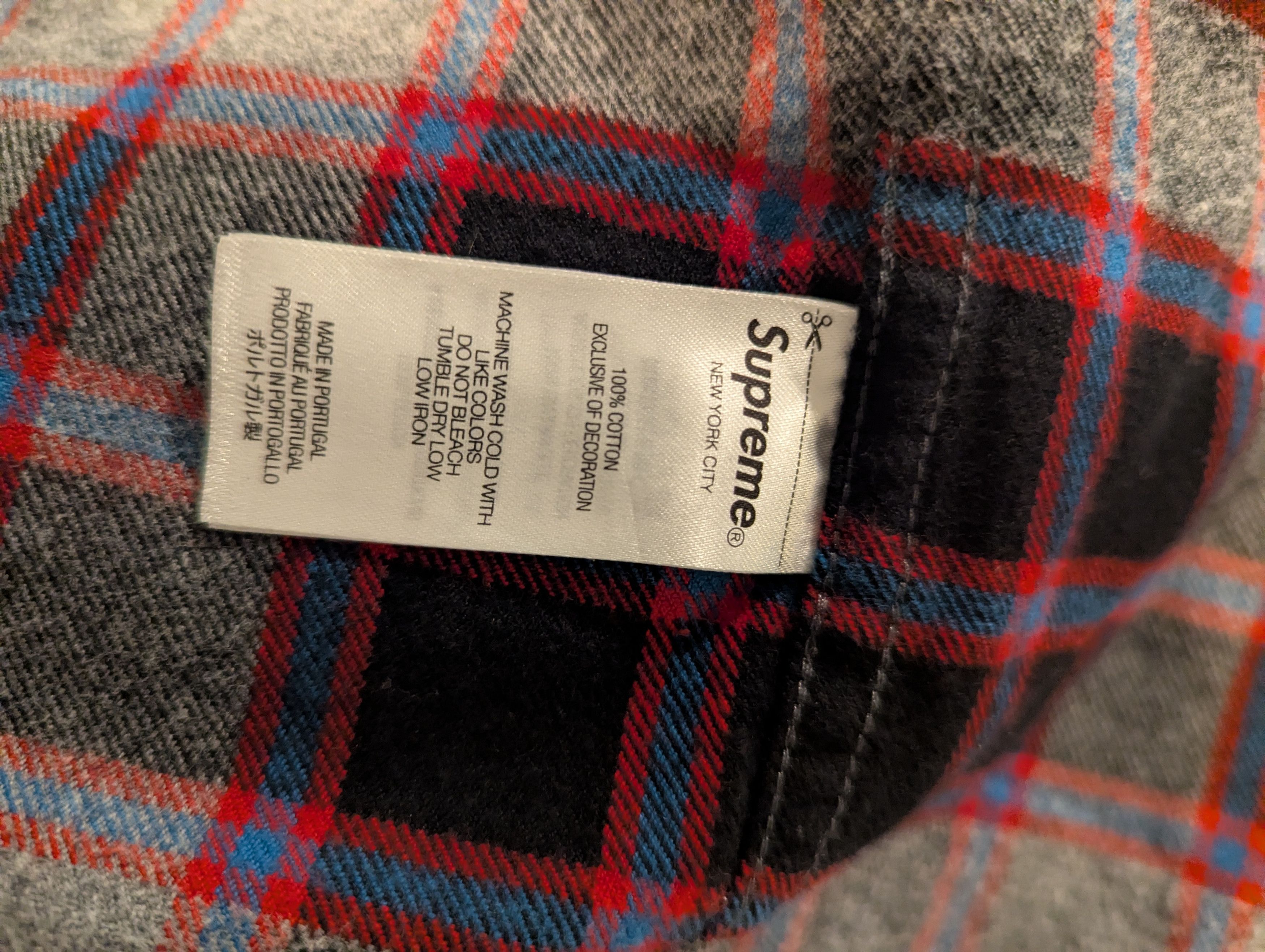Supreme Supreme Plaid Flannel Shirt (FW25) - Grey Multi - Size M Size US M / EU 48-50 / 2 - 6 Thumbnail
