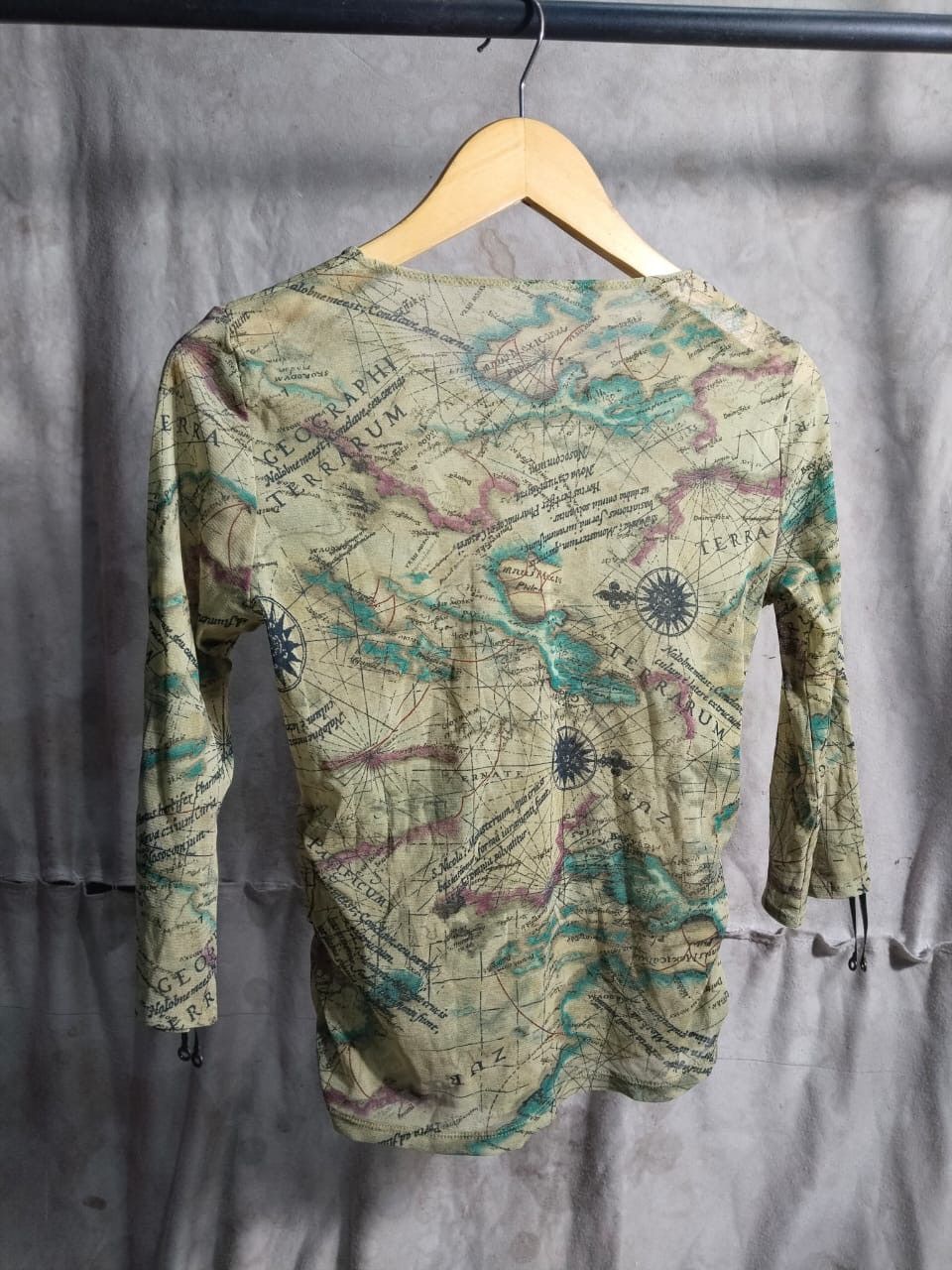 Jean Paul Gaultier 1990s christian audjard atlas print transparent shirt Size S / US 4 / IT 40 - 2 Thumbnail