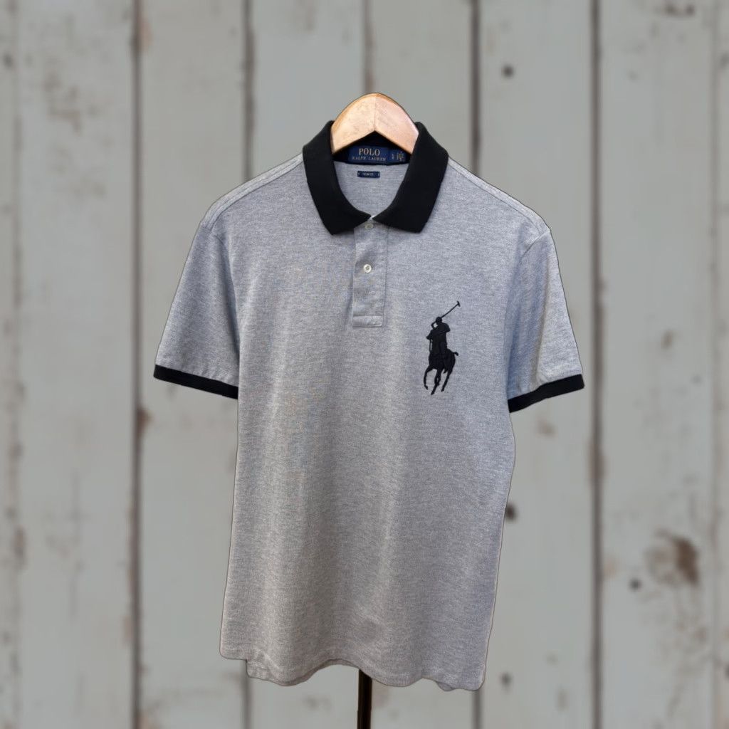 Ralph Lauren VINTAGE Ralph Lauren Polo Shirt Mens L Gray Polo Ralph Lauren Polo Shirt Short Sleeve Retro Y2K Size US L / EU 52-54 / 3 - 1 Thumbnail