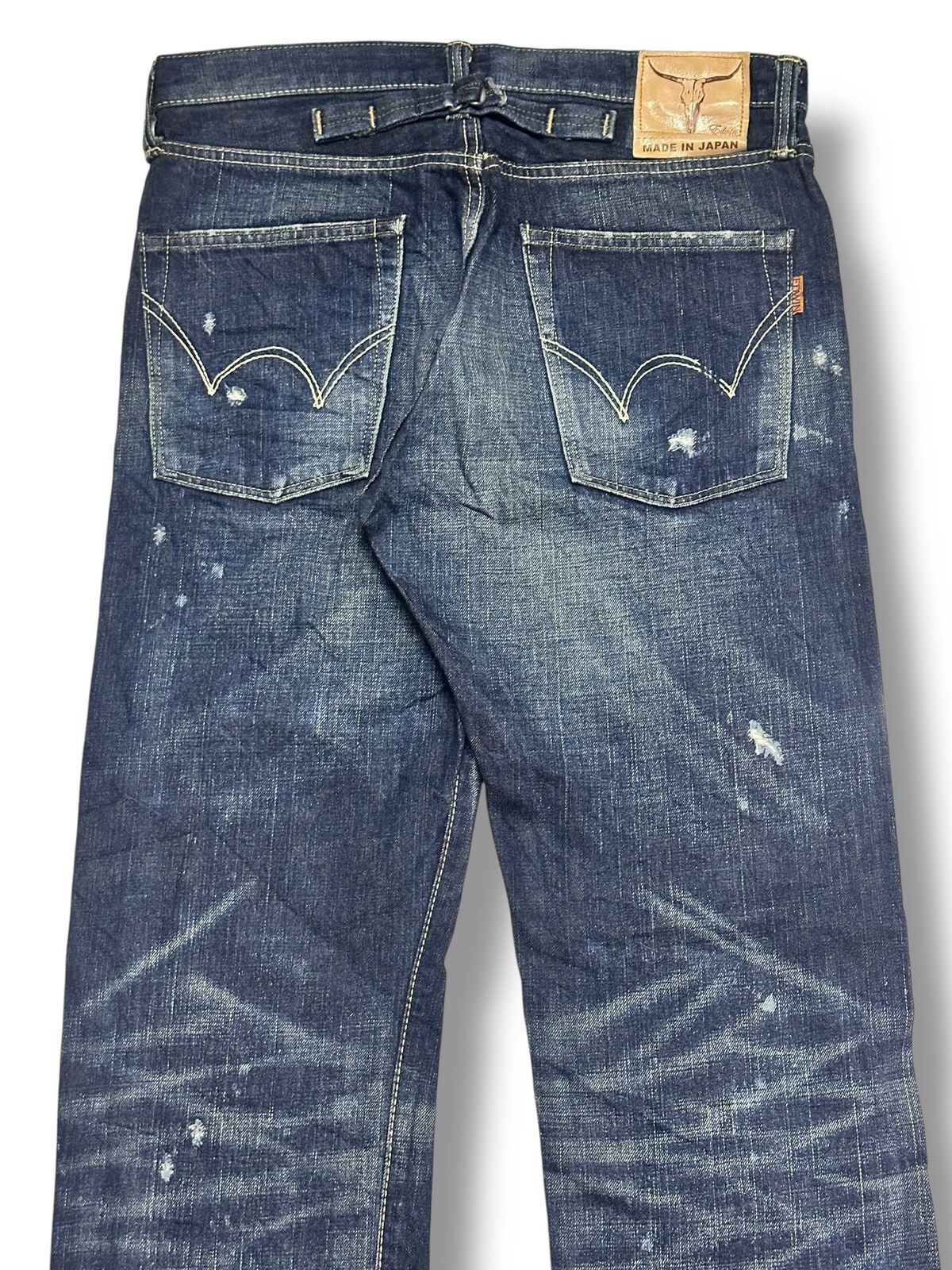 Edwin Edwin Vintage Selvedge Distressed and Painted Faded Wash Size US 33 - 6 Thumbnail