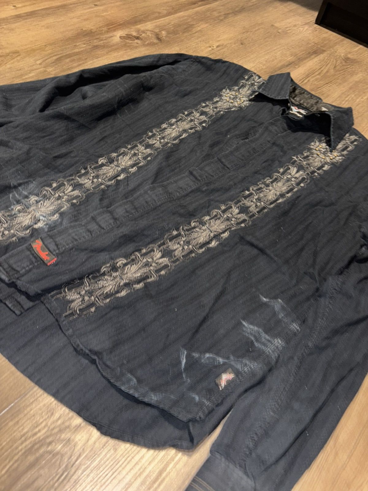 Fender Vintage Fender Navy Blue Custom Shop Long Sleeve Button Up Size US XXL / EU 58 / 5 - 2 Thumbnail