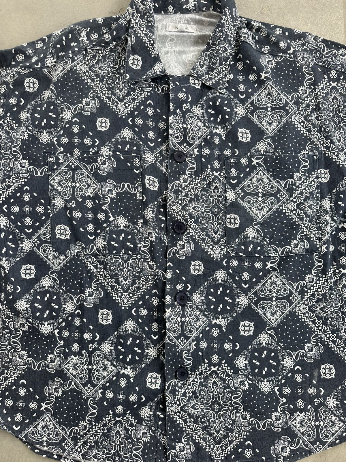 Japanese Brand × Vintage NYLAUS PAISLEY BAGGY SHIRT Size US XXL / EU 58 / 5 - 2 Thumbnail