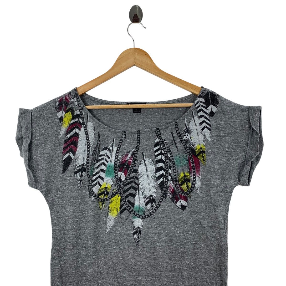 Vintage TWENTYONE USA Native Aztec Navajo Short Sleeve Tshirt Size S / US 4 / IT 40 - 2 Thumbnail