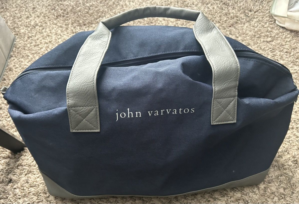 John Varvatos John Varvatos Navy and Gray Duffel Bag Size ONE SIZE - 5 Thumbnail