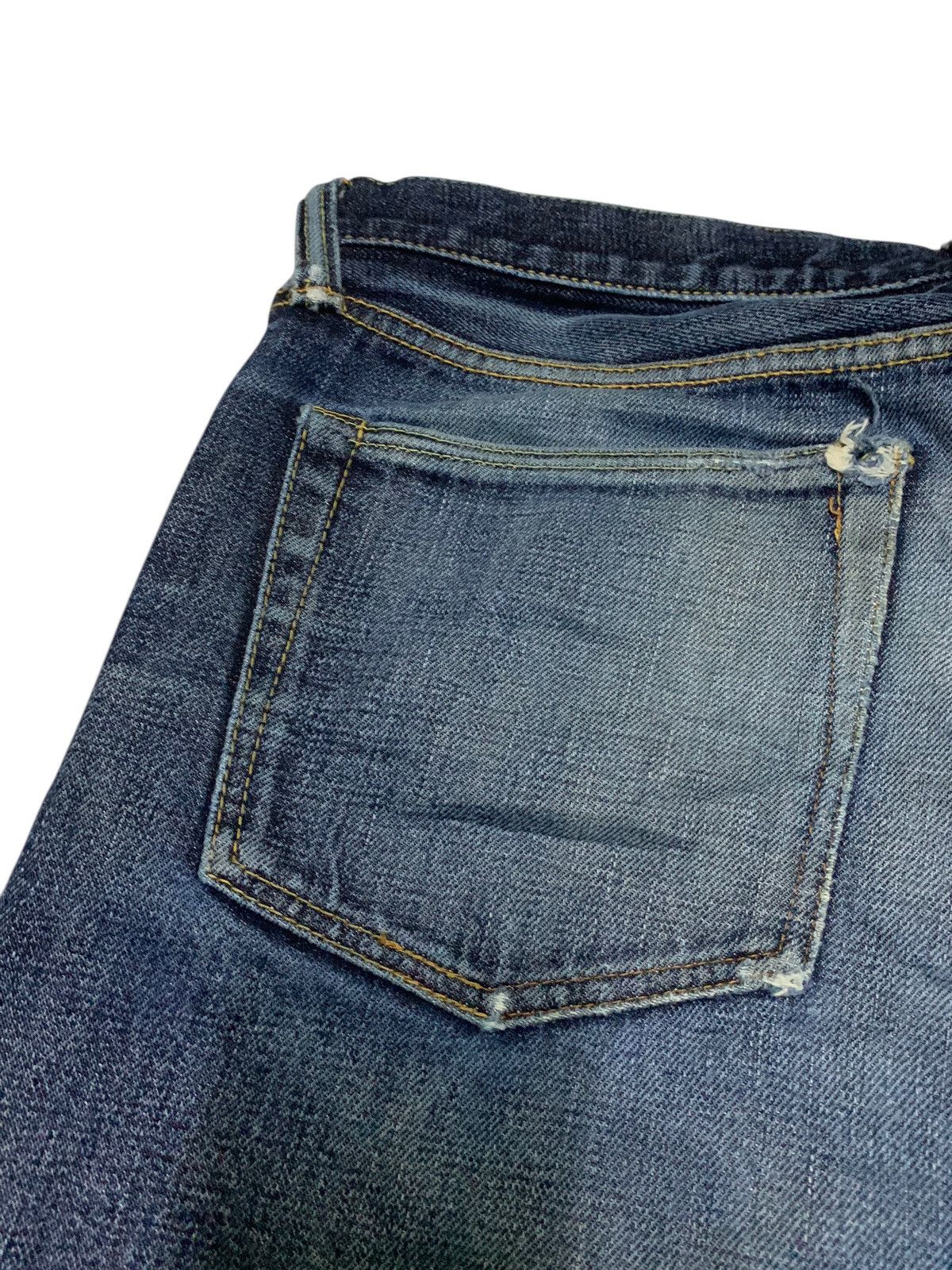 Kapital MOMOTARO SELVEDGE BUTTON FLY FADED DISTRESSED DENIM Size US 33 - 13 Thumbnail