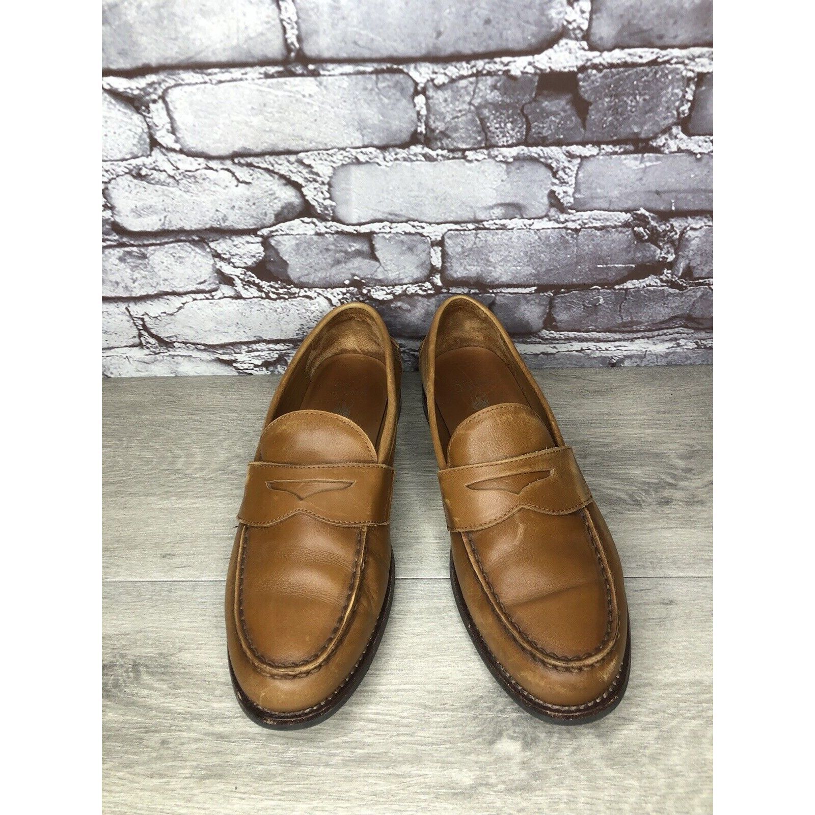 Polo Ralph Lauren Polo Ralph Lauren Alston Penny Brown Leather Dress Loafers M Size US 9.5 / EU 42-43 - 16 Thumbnail