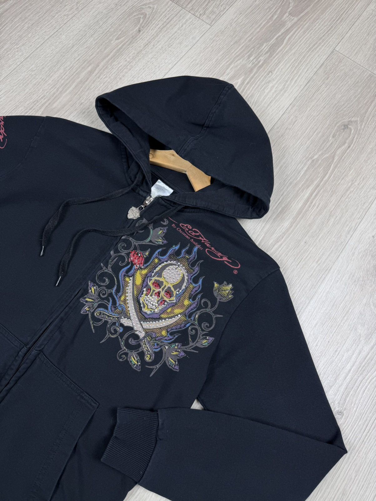 Ed Hardy Ed Hardy by Christian Audigier Women Zip Hoodie Big Logo Size S / US 4 / IT 40 - 2 Thumbnail