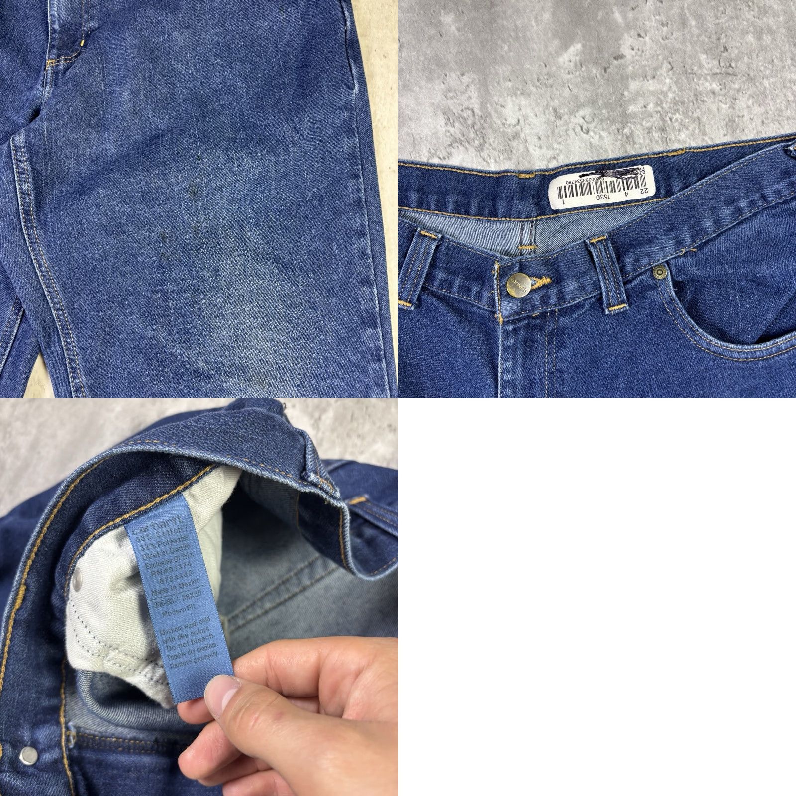 Carhartt VINTAGE Carhartt Jeans 36x32 Relaxed Fit Denim Blue Medium Wash Men’s 381-83 VTG Size US 36 / EU 52 - 8 Thumbnail