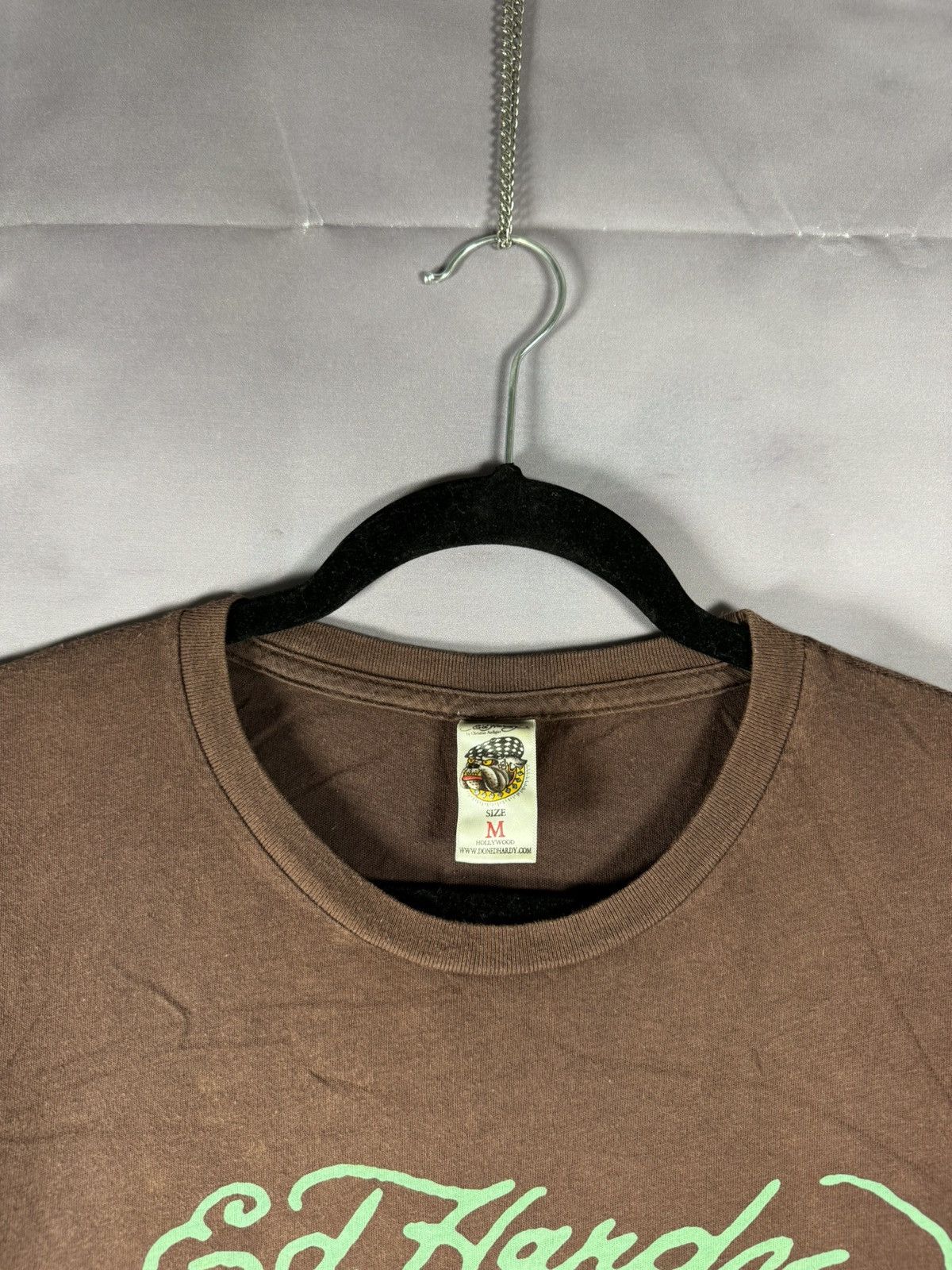 Designer × Ed Hardy Don Ed Hardy Brown Bulldog Graphics Printer Logo T Shirt M Size US M / EU 48-50 / 2 - 5 Thumbnail