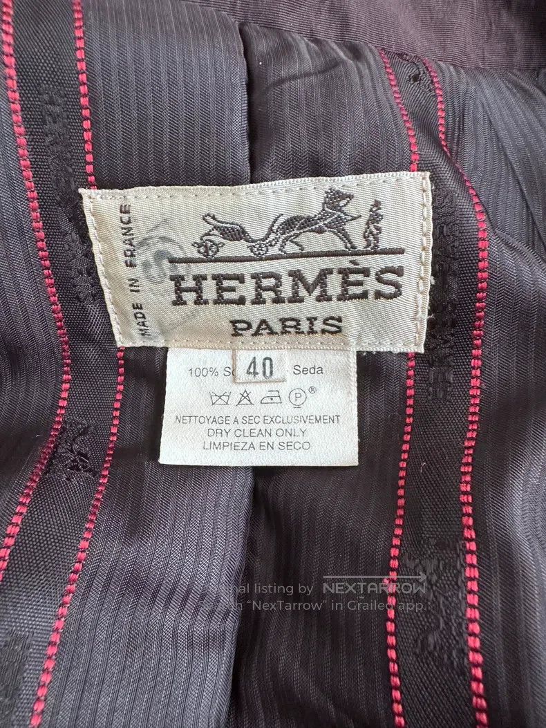 Hermes Hermes Lady Mid-length Trench Coat, 100% Silk Fabric, Line Size S / US 4 / IT 40 - 4 Thumbnail