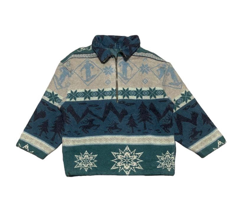 L.L. Bean Vintage 90s L.L Bean Navajo Wool Jacket Size US L / EU 52-54 / 3 - 1 Thumbnail