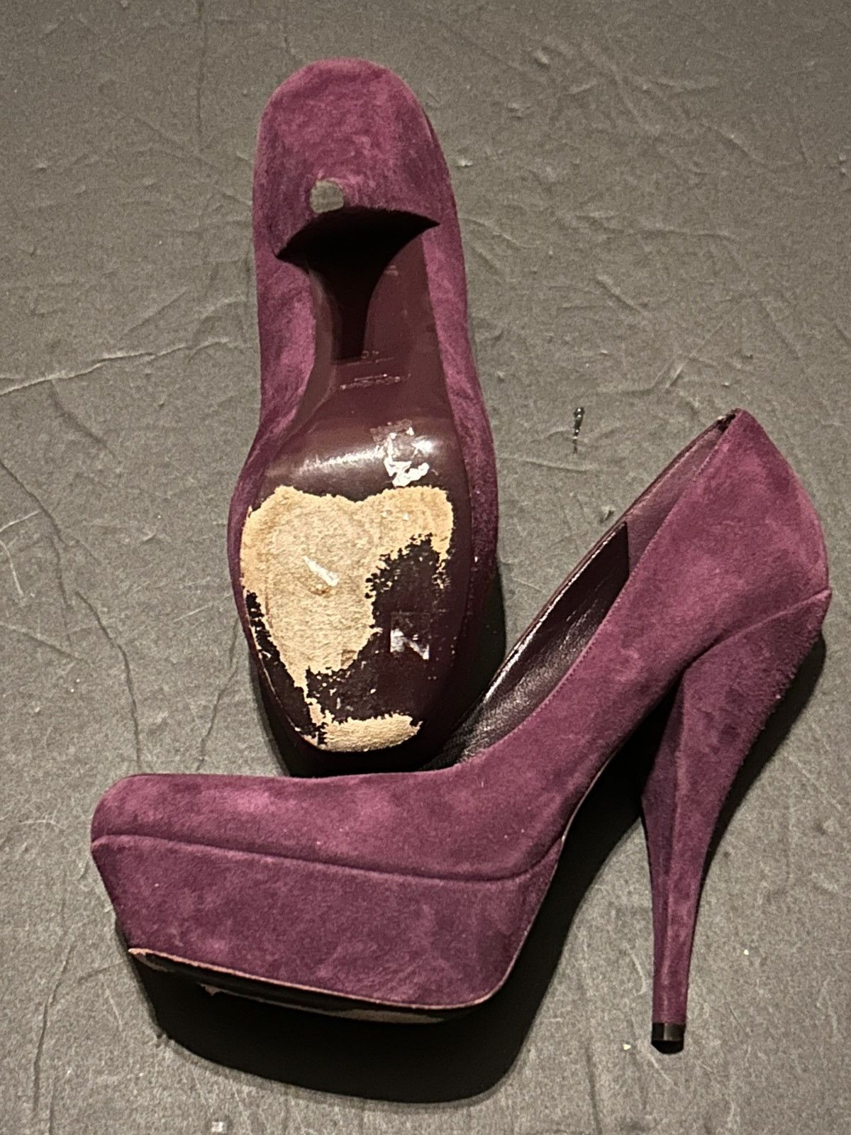 Yves Saint Laurent YSL PURPLE PLATFORM PUMPS Size US 9 / IT 39 - 4 Thumbnail