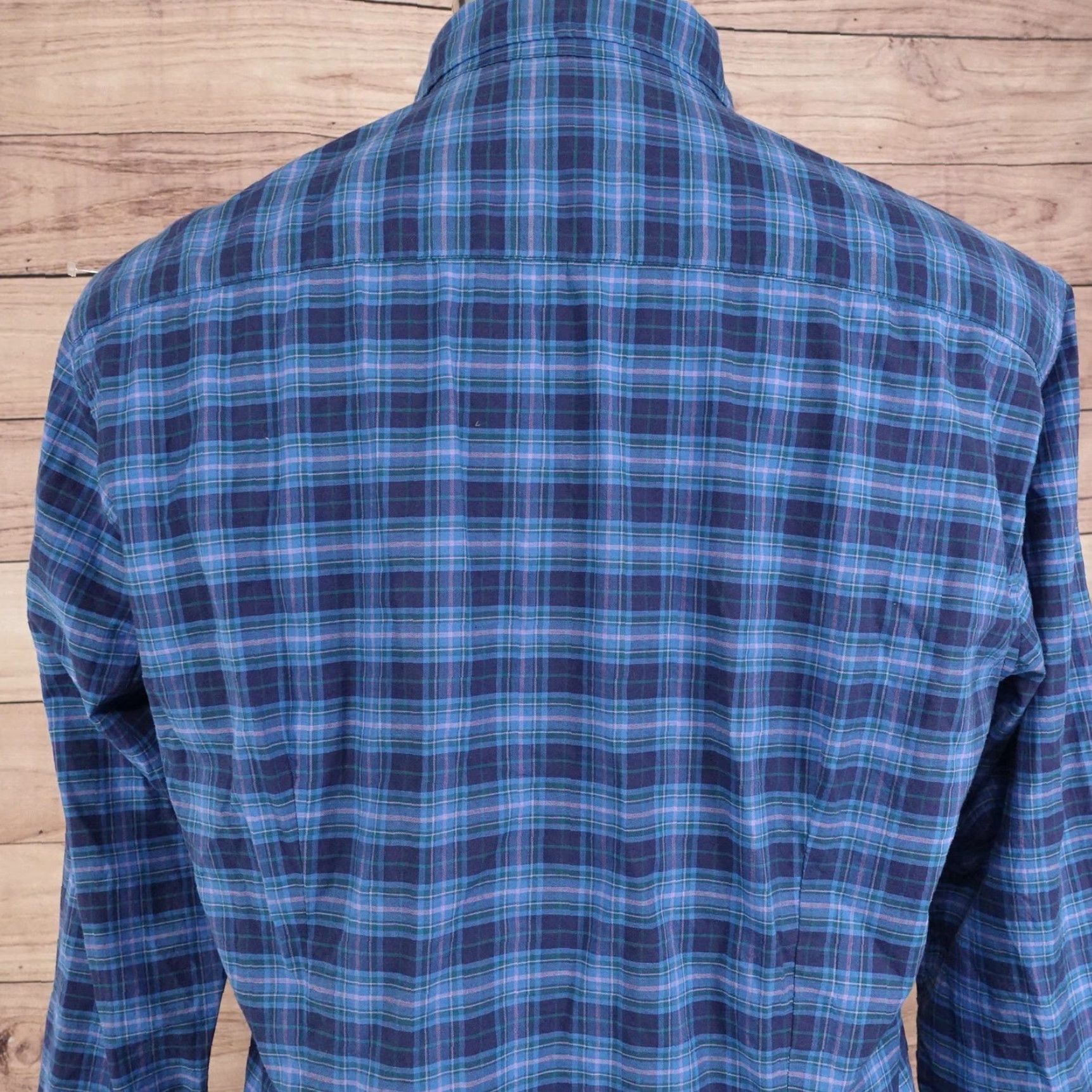 Bonobos Bonobos Shirt Mens Medium Blue Plaid Athletic Fit Long Sleeve Button-Up Stretch Size US M / EU 48-50 / 2 - 5 Thumbnail