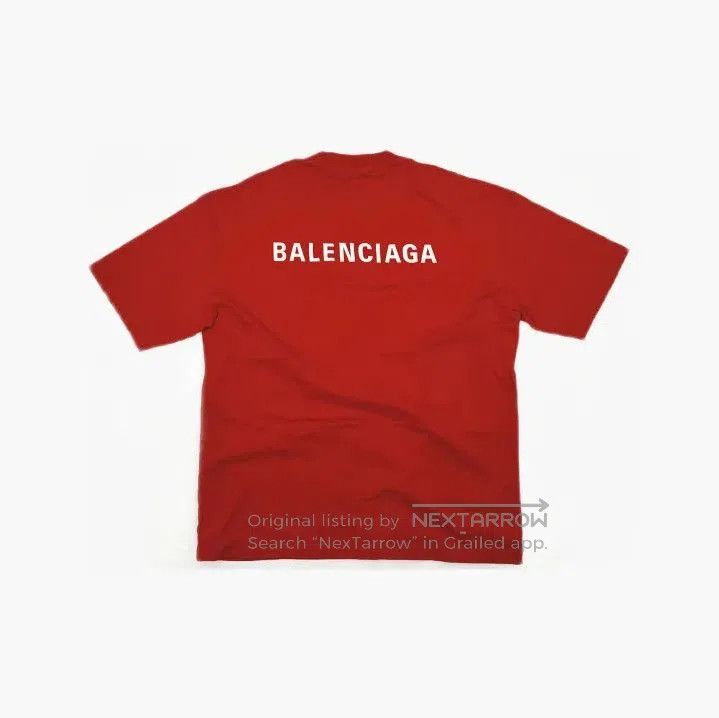 Balenciaga Balenciaga SS22 Logo Print Red Short Sleeve T-Shirt. Size US M / EU 48-50 / 2 - 3 Thumbnail