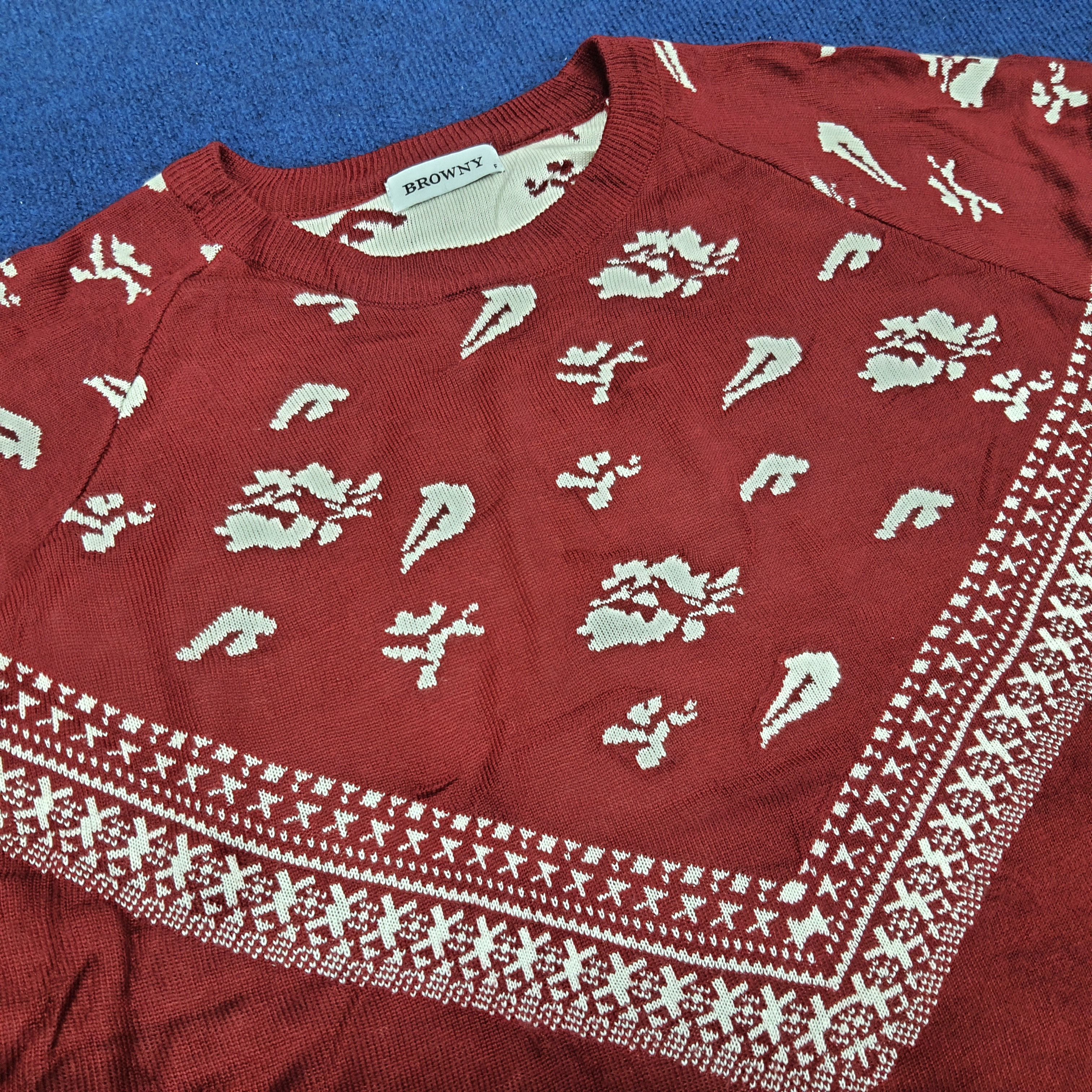 Vintage Vintage Browny Knitwear Sweatshirt Size US L / EU 52-54 / 3 - 2 Thumbnail