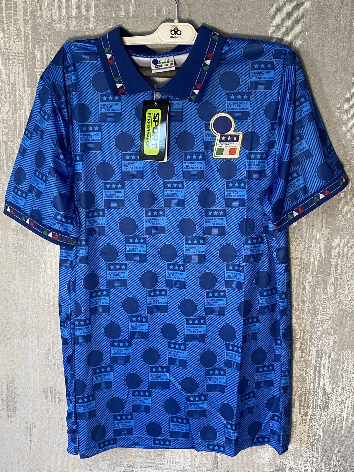 Diadora Vintage Italy Diadora Soccer Jersey 1990 National Team Size US L / EU 52-54 / 3 - 1 Thumbnail
