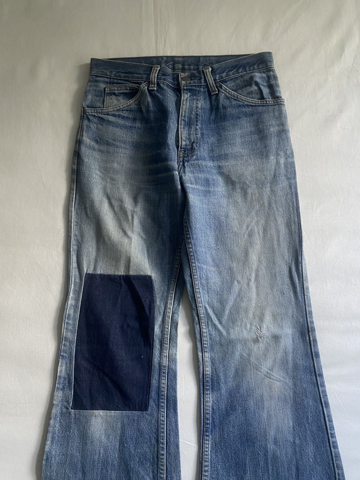 Japanese Brand × Levi's × Vintage 70's Vintage Levi's Orange Tab Repaired Flared Denim Size US 30 / EU 46 - 4 Thumbnail