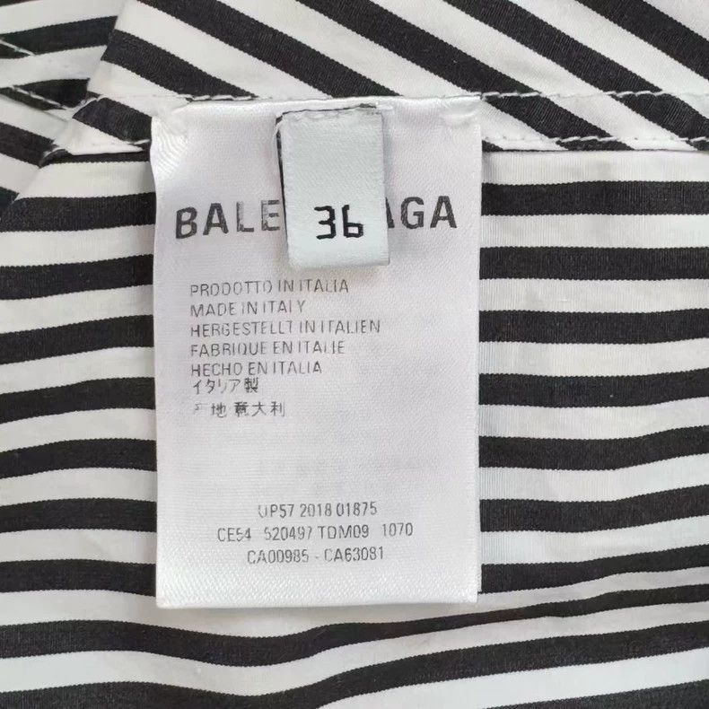 Balenciaga Balenciaga size 36 Striped Shirt with Letter Logo on Back Size M / US 6-8 / IT 42-44 - 4 Thumbnail