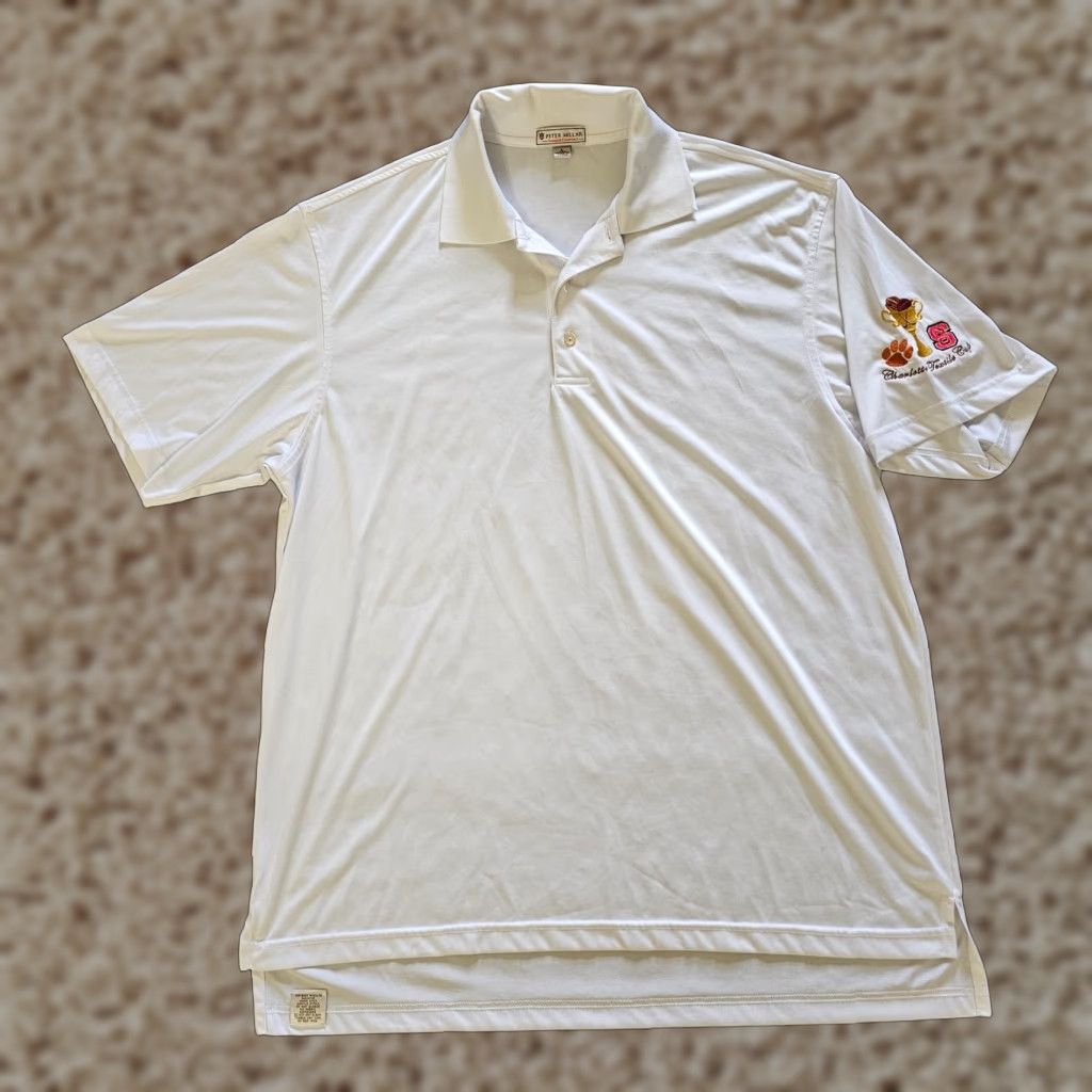 Peter Millar Peter Millar Polo Shirt Mens L White Summer Comfort Golf Short Sleeve Casual Size US L / EU 52-54 / 3 - 1 Thumbnail