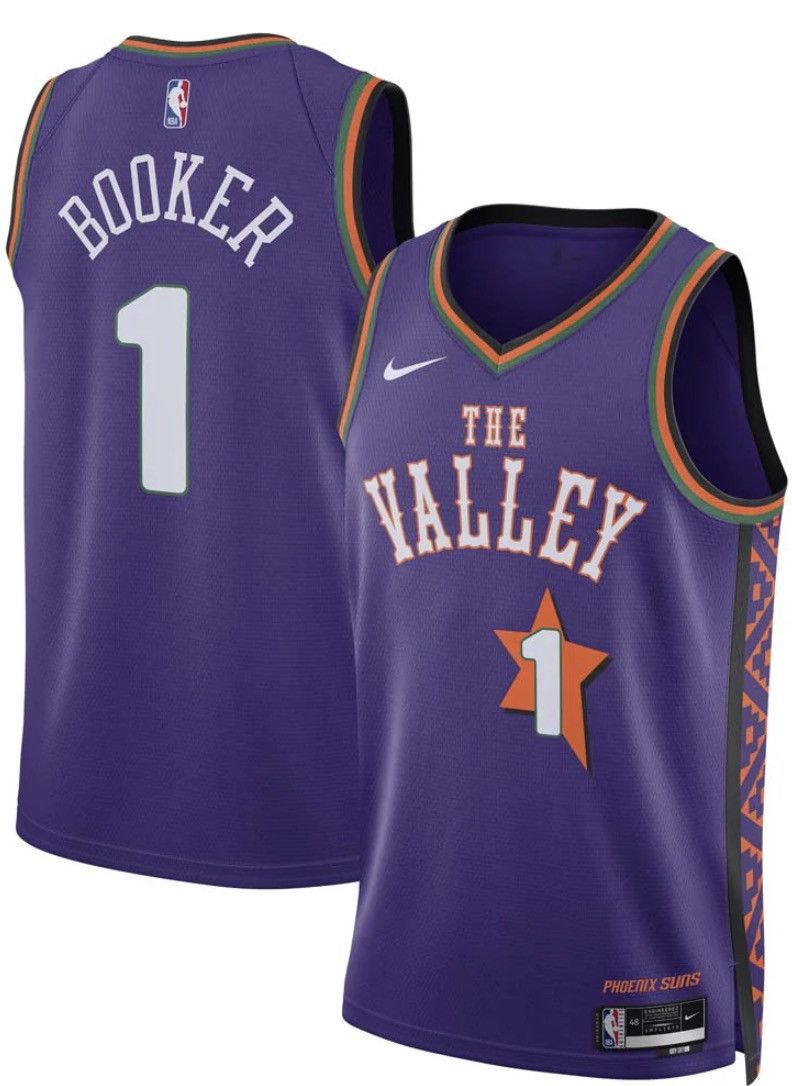 Nike PHOENIX SUNS DEVIN BOOKER NIKE CITY EDITION SWINGMAN JERSEY Size US S / EU 44-46 / 1 - 1 Thumbnail