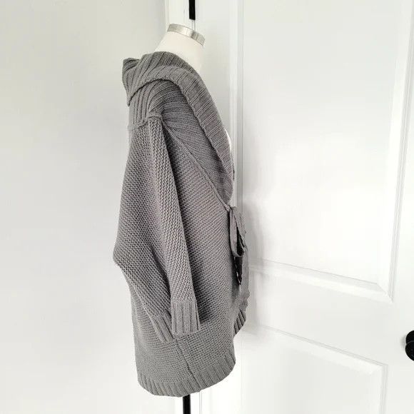 Generra Wool/Cashmere Tie-Front 3/4 Slv Knit Cardigan Fall Spring Size S / US 4 / IT 40 - 5 Thumbnail
