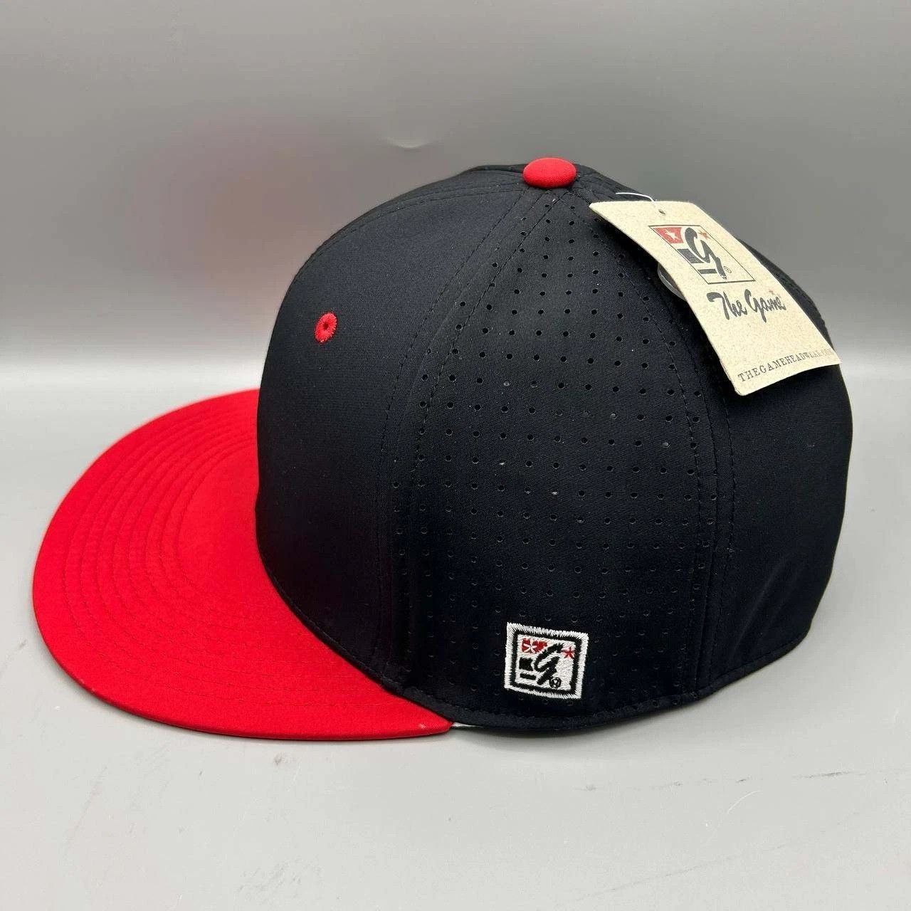 The Game The Game Hat Men Small Black Red Blank Plain Fitted Cap Size ONE SIZE - 7 Thumbnail