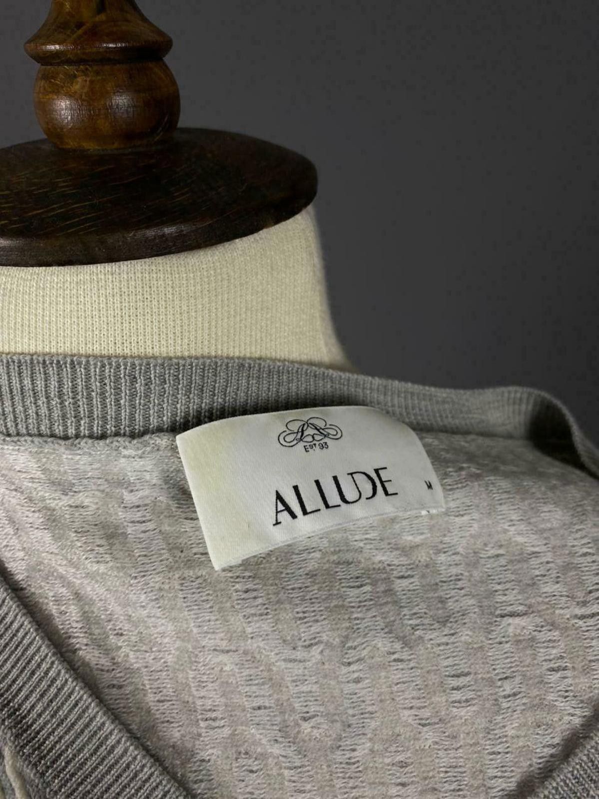 Designer Ladies Allude Grey V-Neck Wool Long Sleeve Sweater Size M Size M / US 6-8 / IT 42-44 - 11 Thumbnail