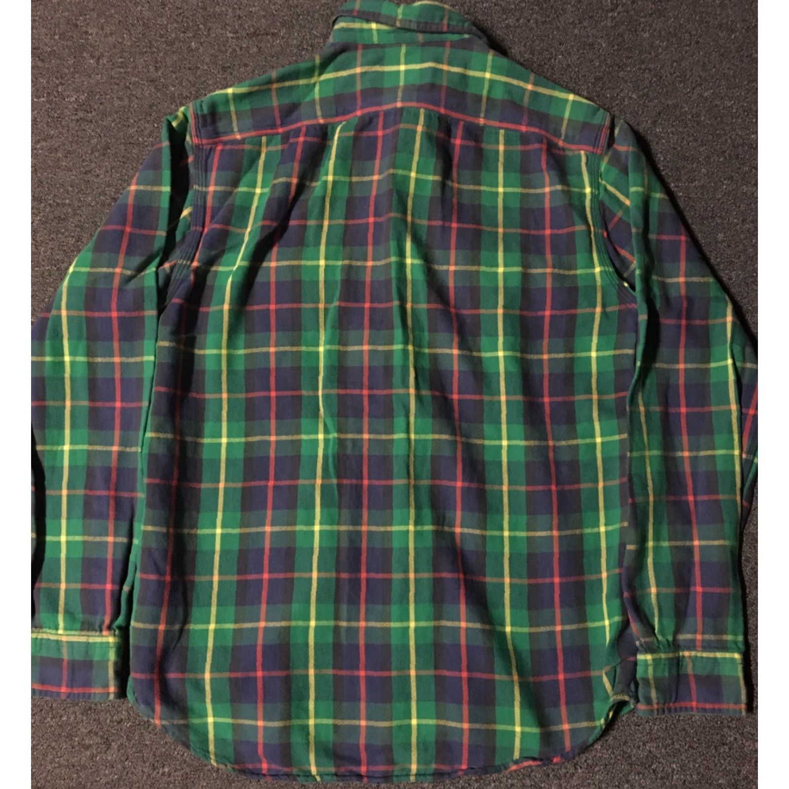 Polo Ralph Lauren VINTAGE Polo Ralph Lauren Flannel Shirt M Green Plaid Button-Front 90s USA Mens Size US M / EU 48-50 / 2 - 3 Thumbnail