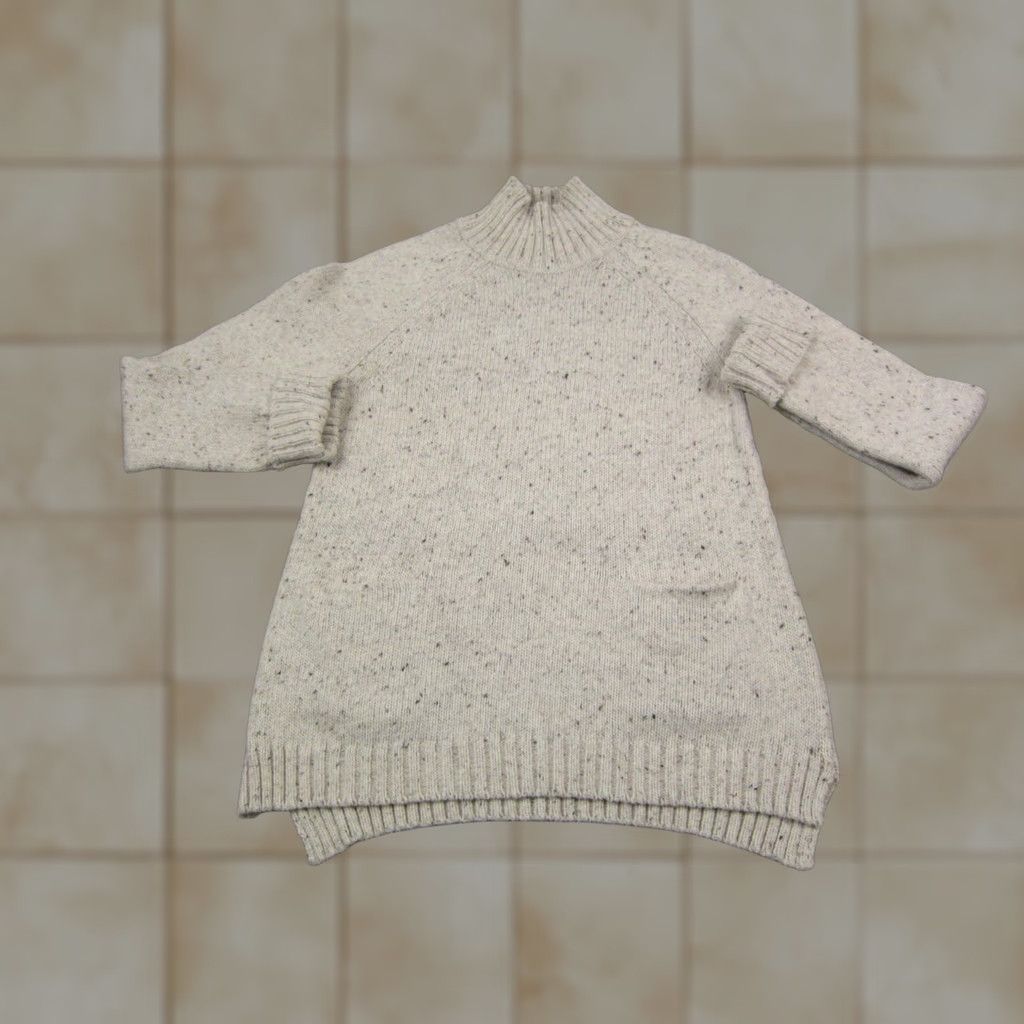 J. Jill J.Jill Sweater Womens XS Creme Mock Neck Pullover Casual Knit Pattern Solid Pullover 80s 90s City Classic Womens XS Beige Size XS / US 0-2 / IT 36-38 - 1 Thumbnail