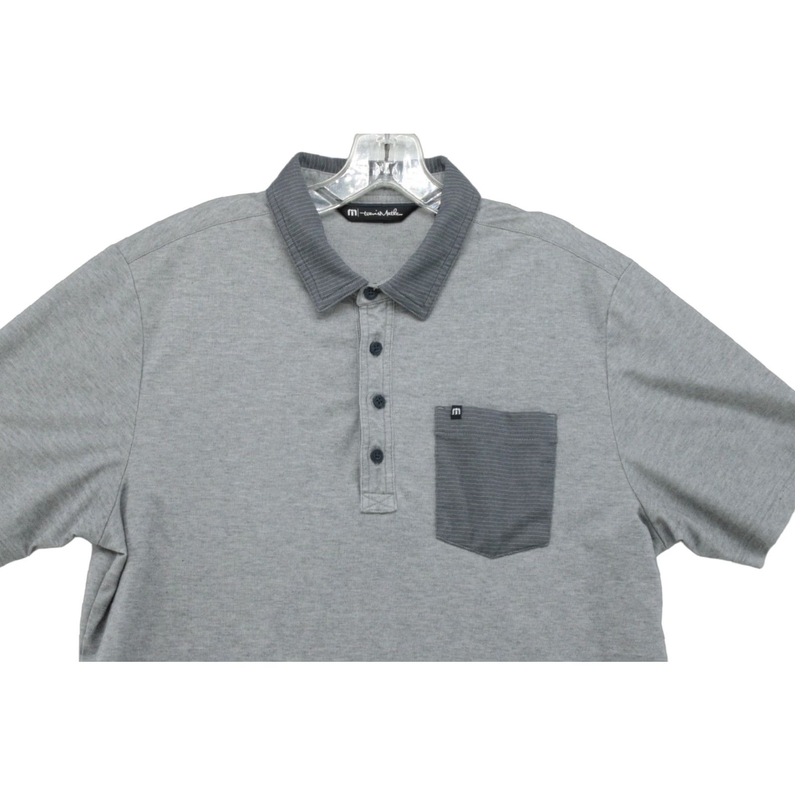 TravisMathew Travis Mathew Polo Shirt Men's L Gray 4 Button Golf Casual Short Sleeve Shirt Polo Gray Men Regular Clothing Size US L / EU 52-54 / 3 - 1 Thumbnail