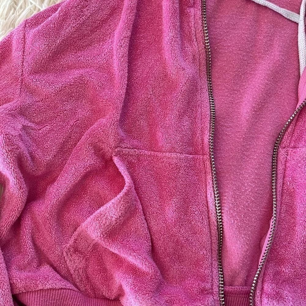 Designer Colsie Terry hooded Zip Up Sweatshirt Size XS / US 0-2 / IT 36-38 - 5 Thumbnail