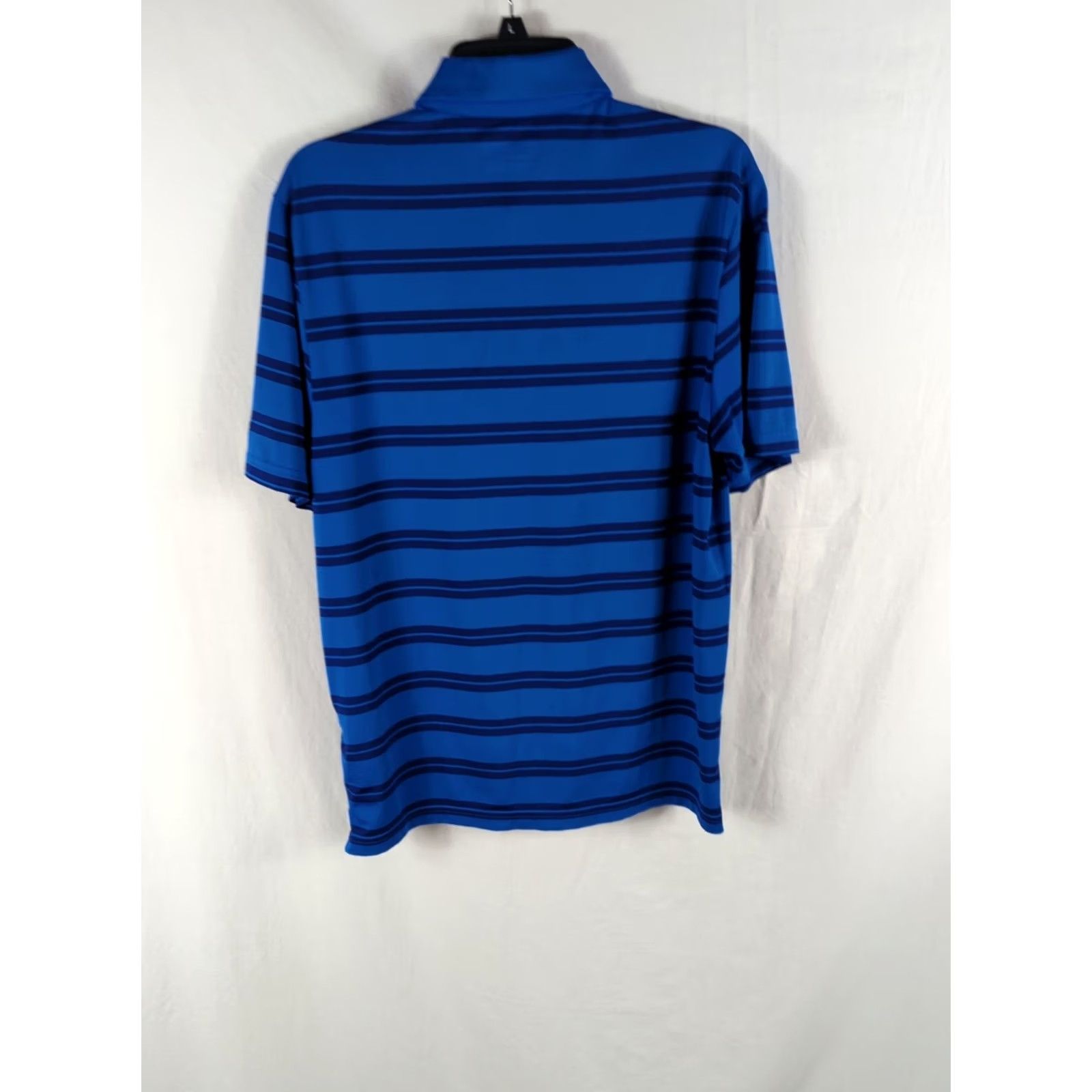 Under Armour Under Armour HeatGear Polo Shirt Blue Striped Short Sleeve Mens Medium Golf Regular Fit - 40 Chest | Polyester Blend Size US M / EU 48-50 / 2 - 6 Thumbnail
