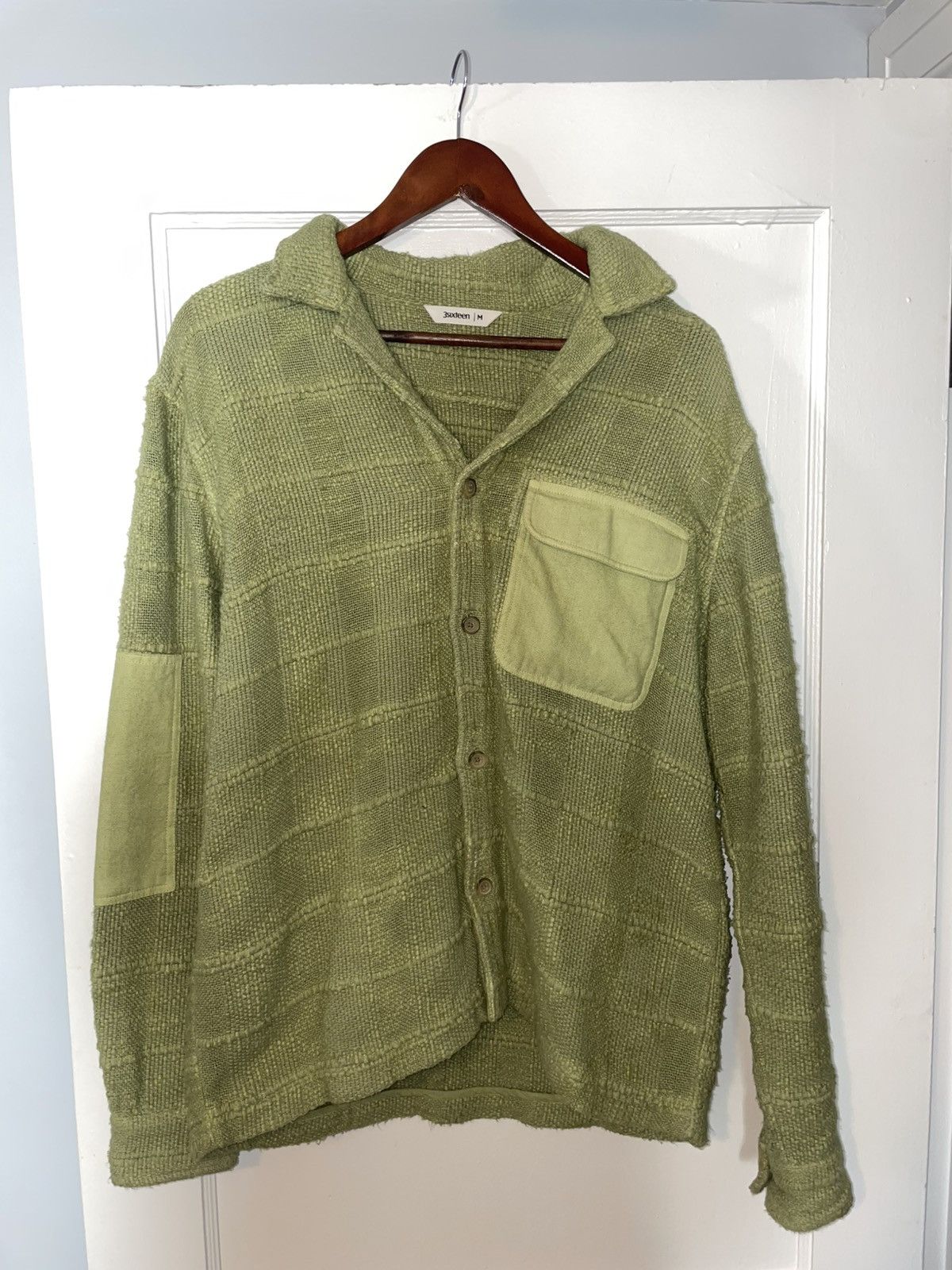 3sixteen Hand Loom Field Shirt Sample in Light Green