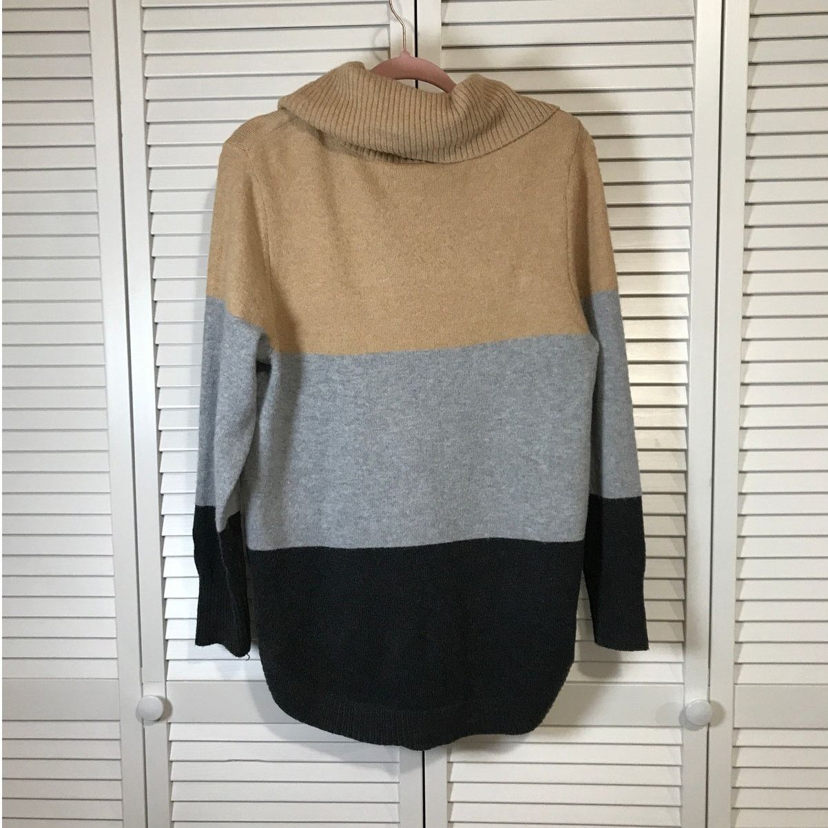 St. Johns Bay St John’s Bay Striped High Neck Long Sleeve Sweater L Size L / US 10 / IT 46 - 2 Thumbnail