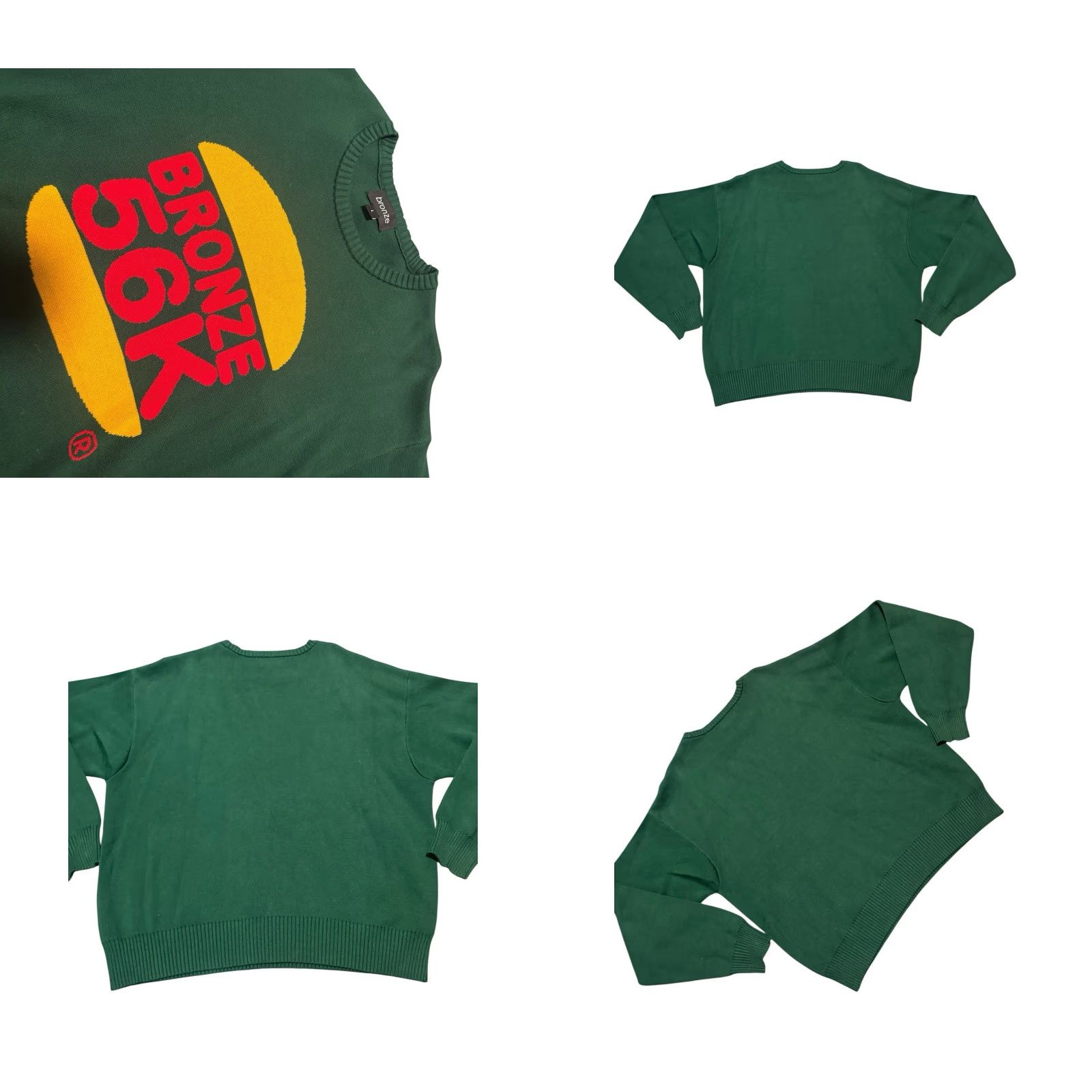 Bronze 56k Bronze 56k Knit Crewneck Jumper Sweater Skateboarding Green Ribbed Graphic Large Knit Crewneck Men Regular L Blue Size US L / EU 52-54 / 3 - 8 Thumbnail