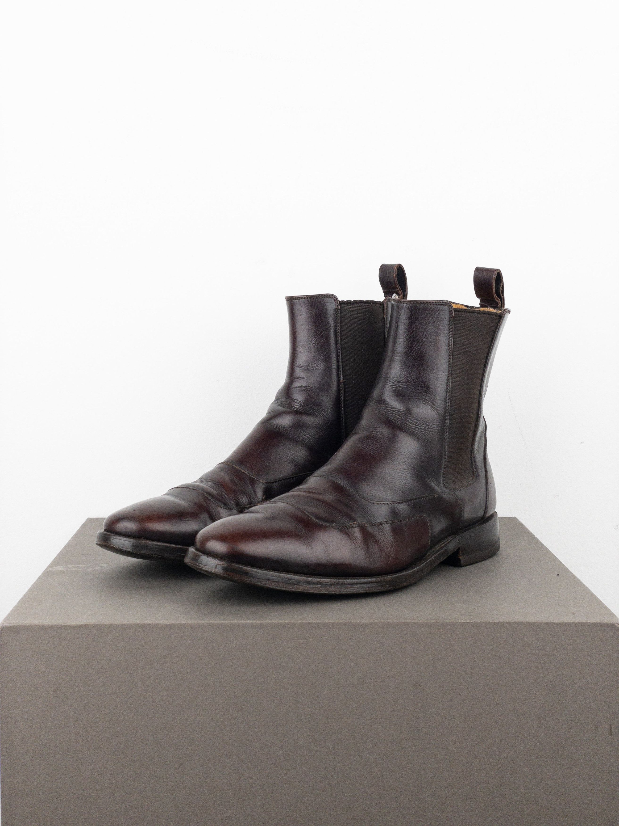 GUCCI 03AW TOM FORDブーツカット デニム 値下げ可能 Gucci × Tom Ford GUCCI AW99 Tom Ford Chunky Motorcycle Boots | Grailed