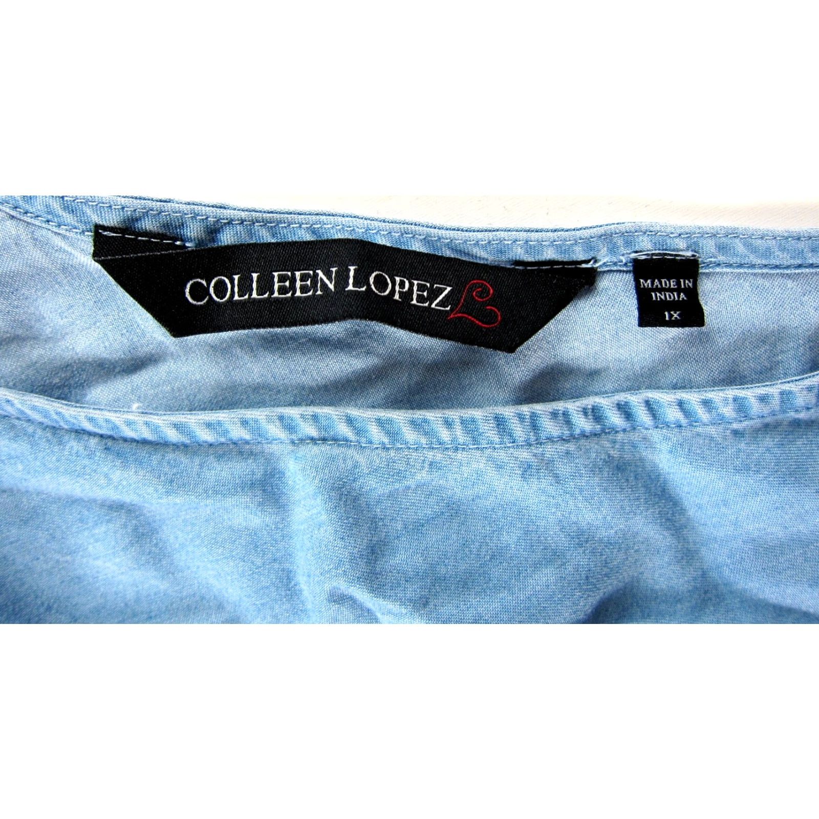 Vintage Colleen Lopez 100% Tencel Blue V-Neck Pocket Romper Jumpsuit Women Size 1X Size 40" / US 18 - 3 Thumbnail