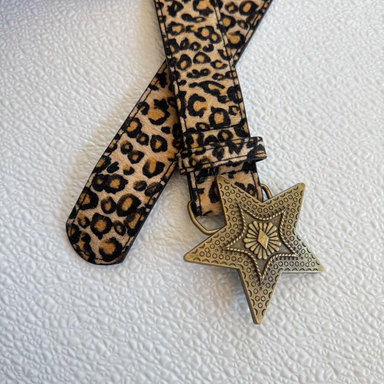 Other Leopard Star Buckle Western Belt Y2K Size ONE SIZE - 4 Thumbnail