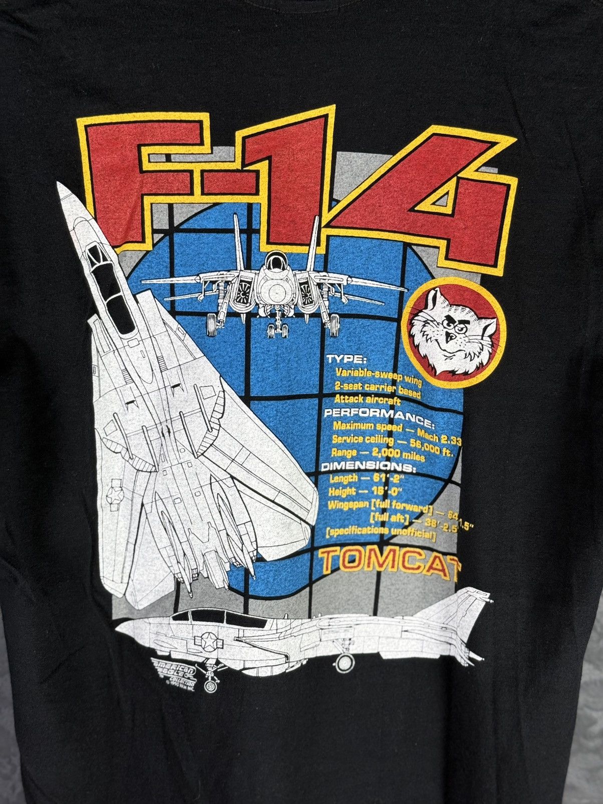 Other 1991 F-14 Tomcat United States Navy 3D Made In USA Size US L / EU 52-54 / 3 - 5 Thumbnail