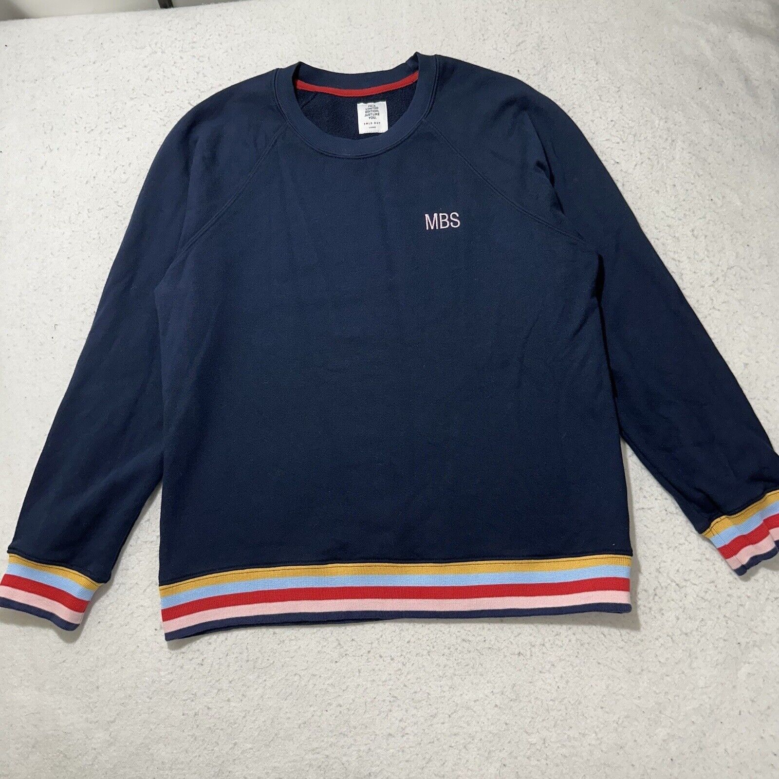 Other Sold Out NYC Large Crewneck Sweater Navy Blue MBS Embroidery Size L / US 10 / IT 46 - 1 Thumbnail