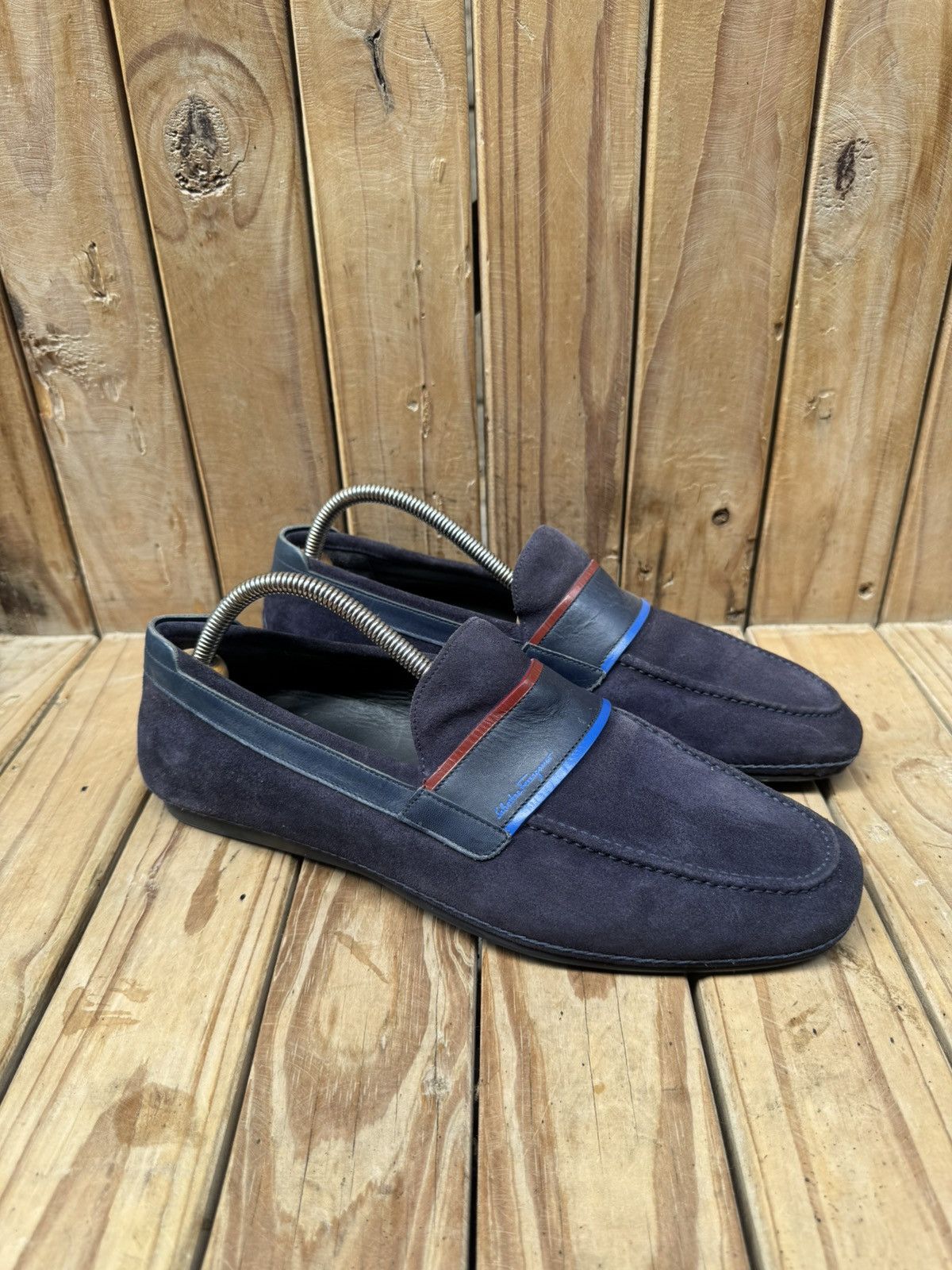 Salvatore Ferragamo Salvatore Ferragamo blue suede leather loafers EUR 42 EE Size US 8 / EU 41 - 8 Thumbnail