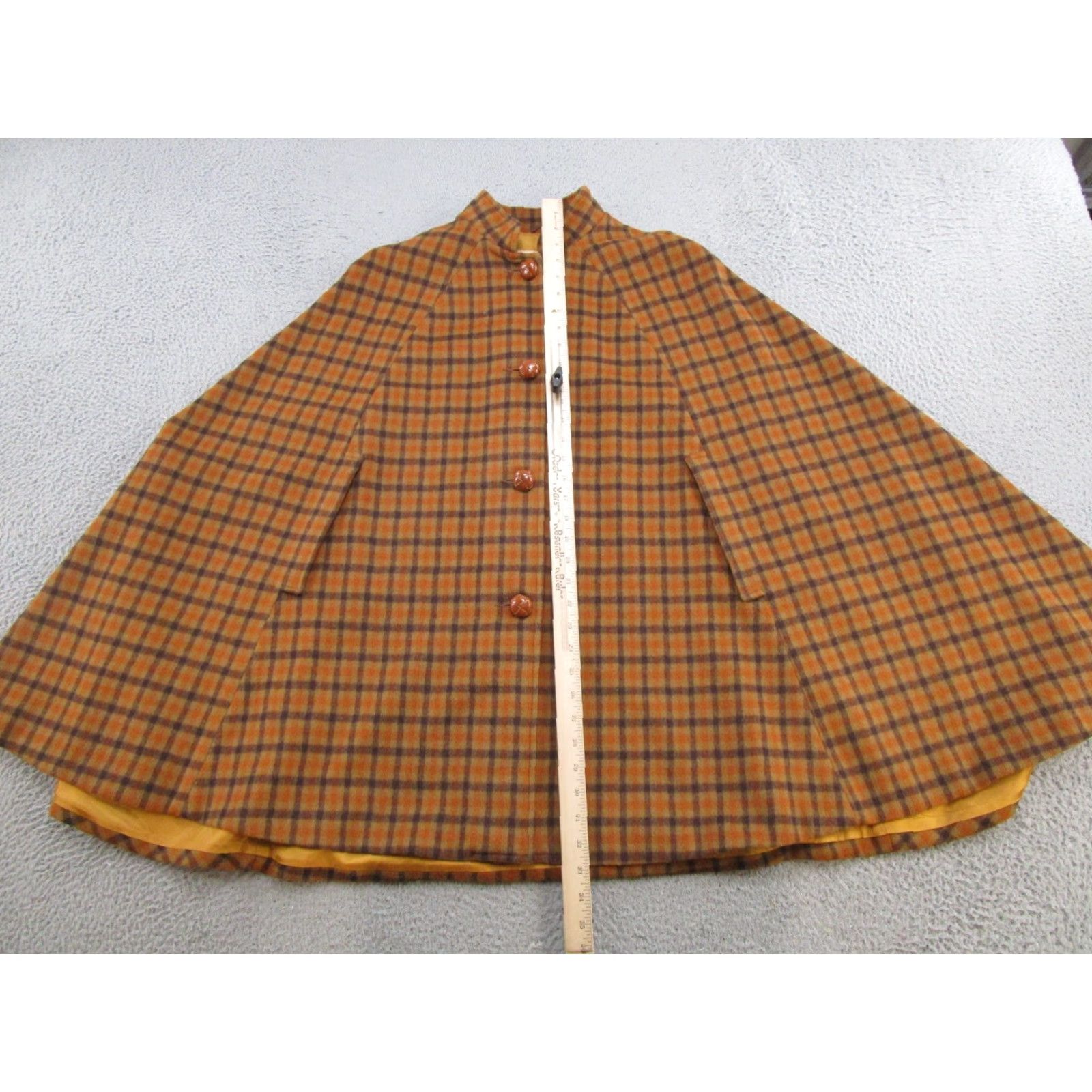 Eddie Bauer VTG Eddie Bauer Wool Cape Coat Poncho Plaid Collared Lined Size M Womens Green 90s Casual Coat Size M / US 6-8 / IT 42-44 - 6 Thumbnail
