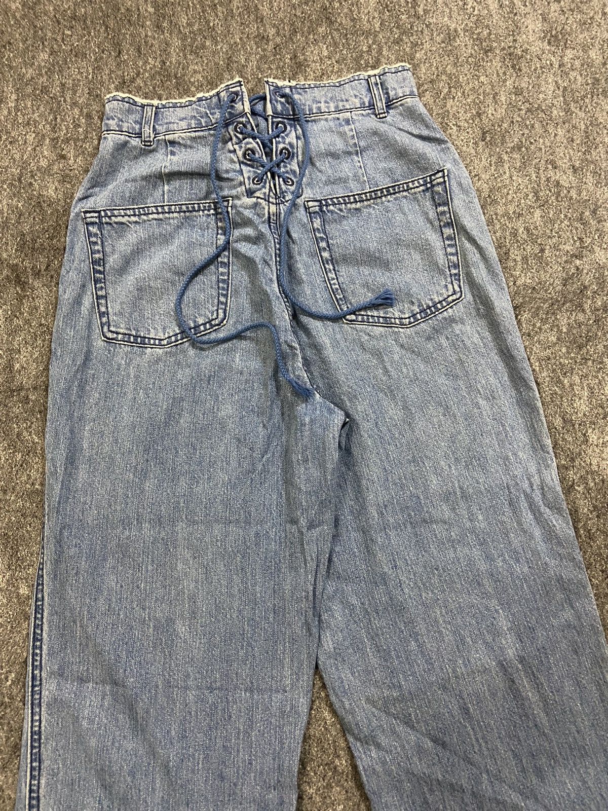 Hysteric Glamour × If Six Was Nine × Le Grande Bleu (L.G.B.) Vintage Y2K GU girls' denim pants with straps at the back Size 25" / US 0 / IT 36 - 3 Thumbnail