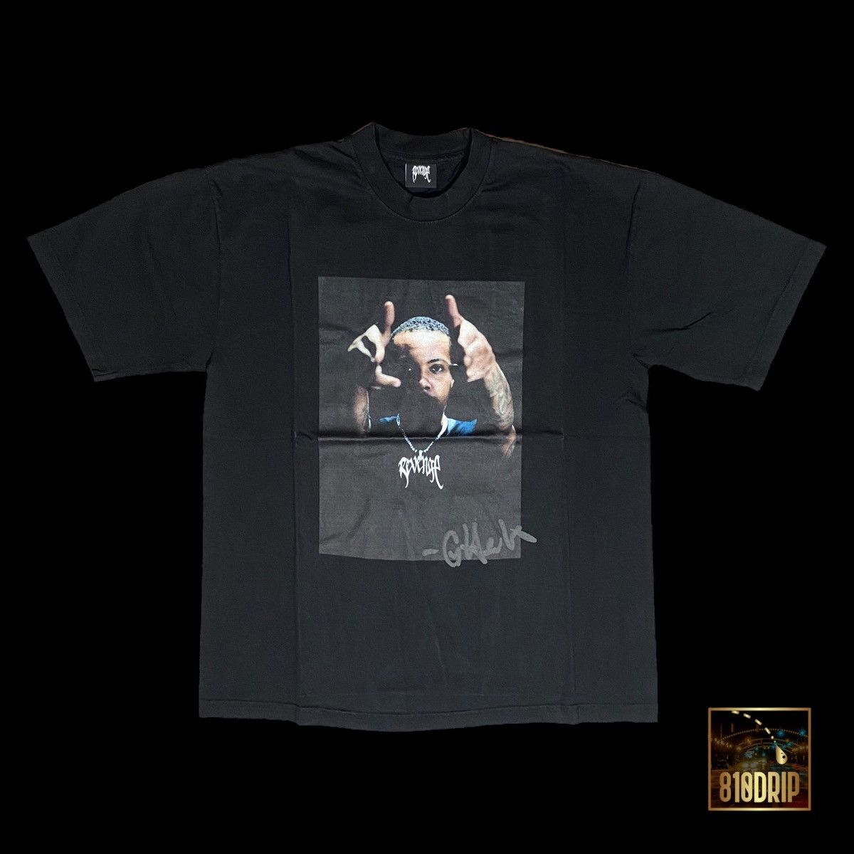 Image of Revenge G Herbo Photo Tee in Black, Men's (Size 2XL)