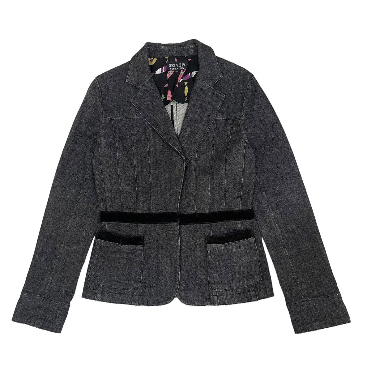 Designer × Sonia Rykiel Vintage Sonia Rykiel Button Jacket Size S / US 4 / IT 40 - 2 Thumbnail