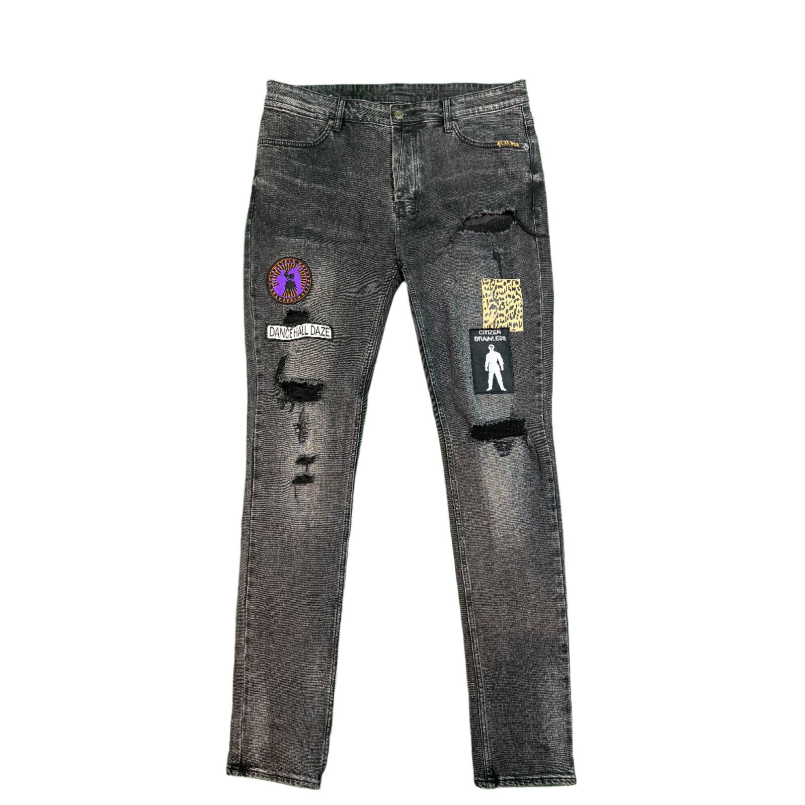 Ksubi Ksubi Light Wash Multi Patch Black Jeans Size US 36 / EU 52 - 1 Thumbnail