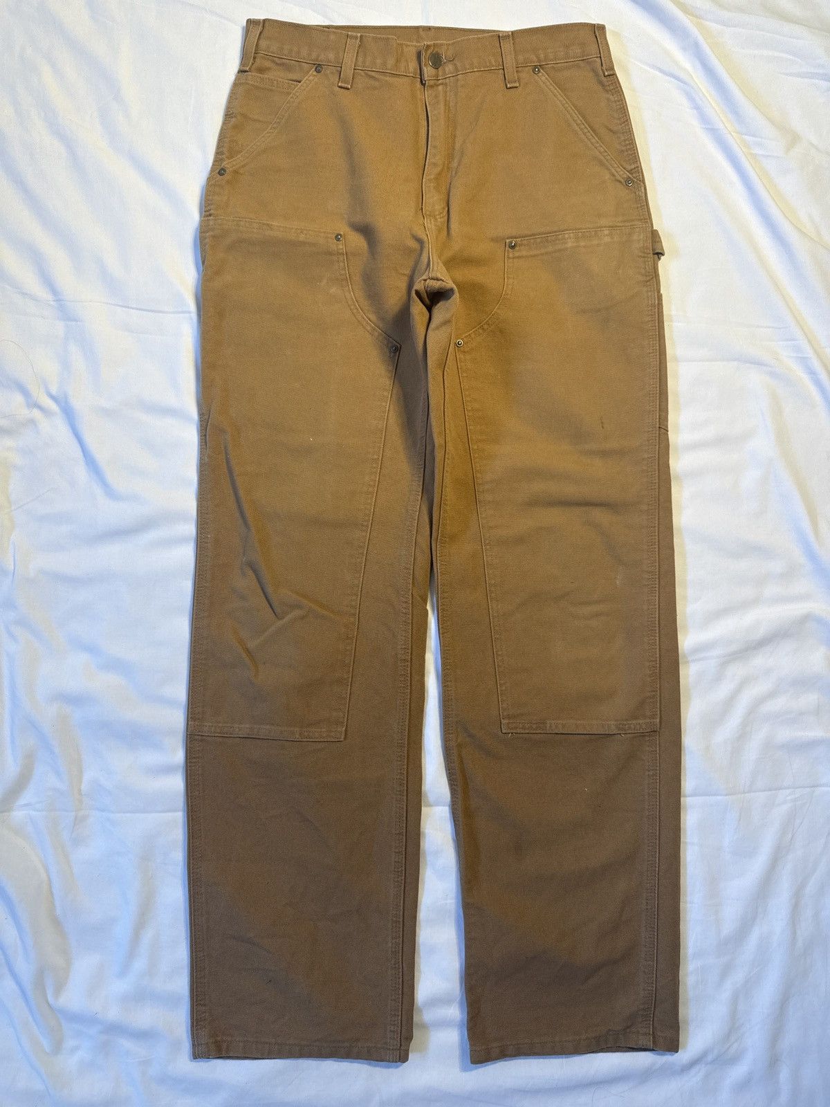 Carhartt Vintage Carhartt Tan Double Knee Canvas Work Pants Size US 32 / EU 48 - 1 Thumbnail