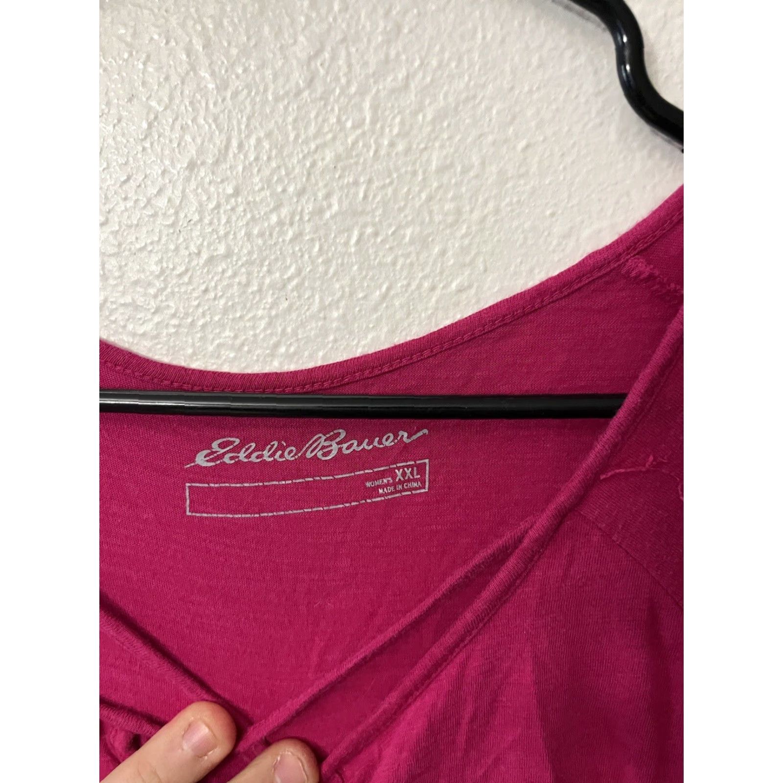 Eddie Bauer Eddie Bauer Active Sweatshirt Womens 2XL Pink V-Neck 3/4 Sleeve Pullover Shirt Womens Pink 3/4 Sleeve Sweatshirt Size XXL / US 16-18 / IT 52-54 - 2 Thumbnail