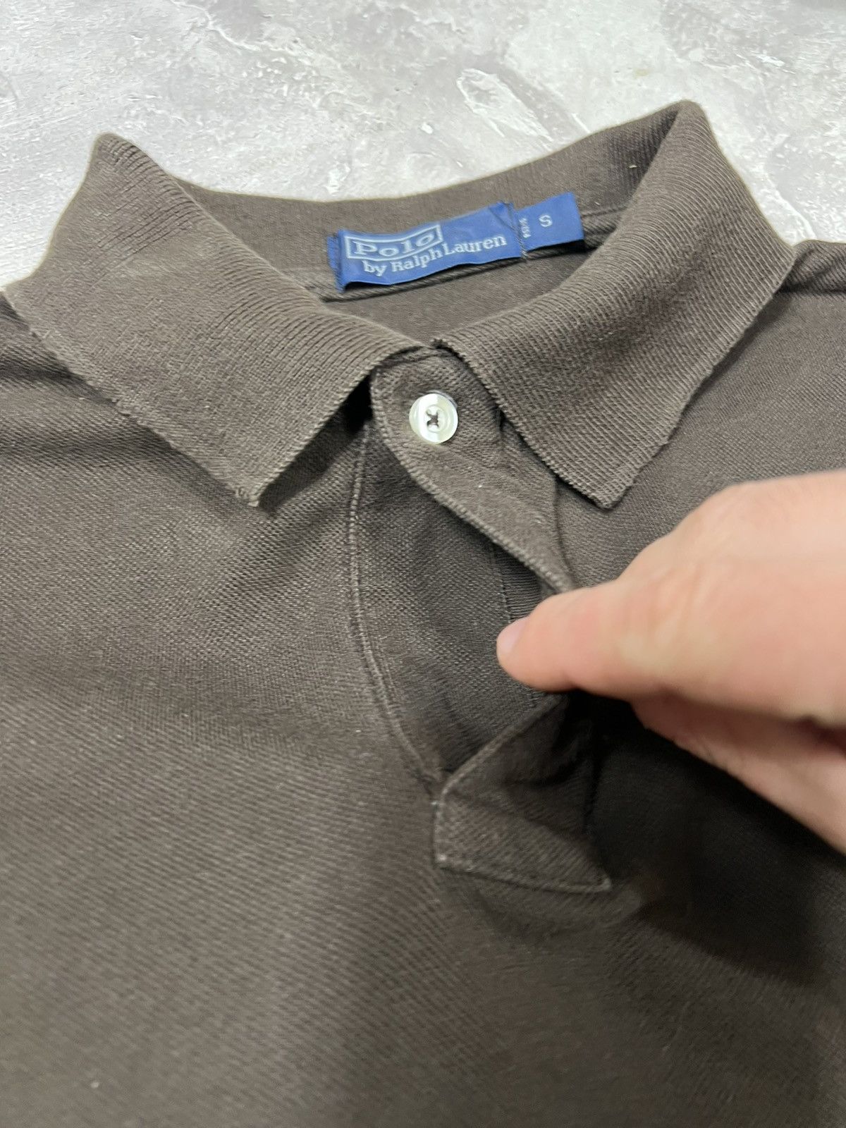 Vintage Vintage Polo Ralph Lauren Brown polo tee Size US S / EU 44-46 / 1 - 8 Thumbnail